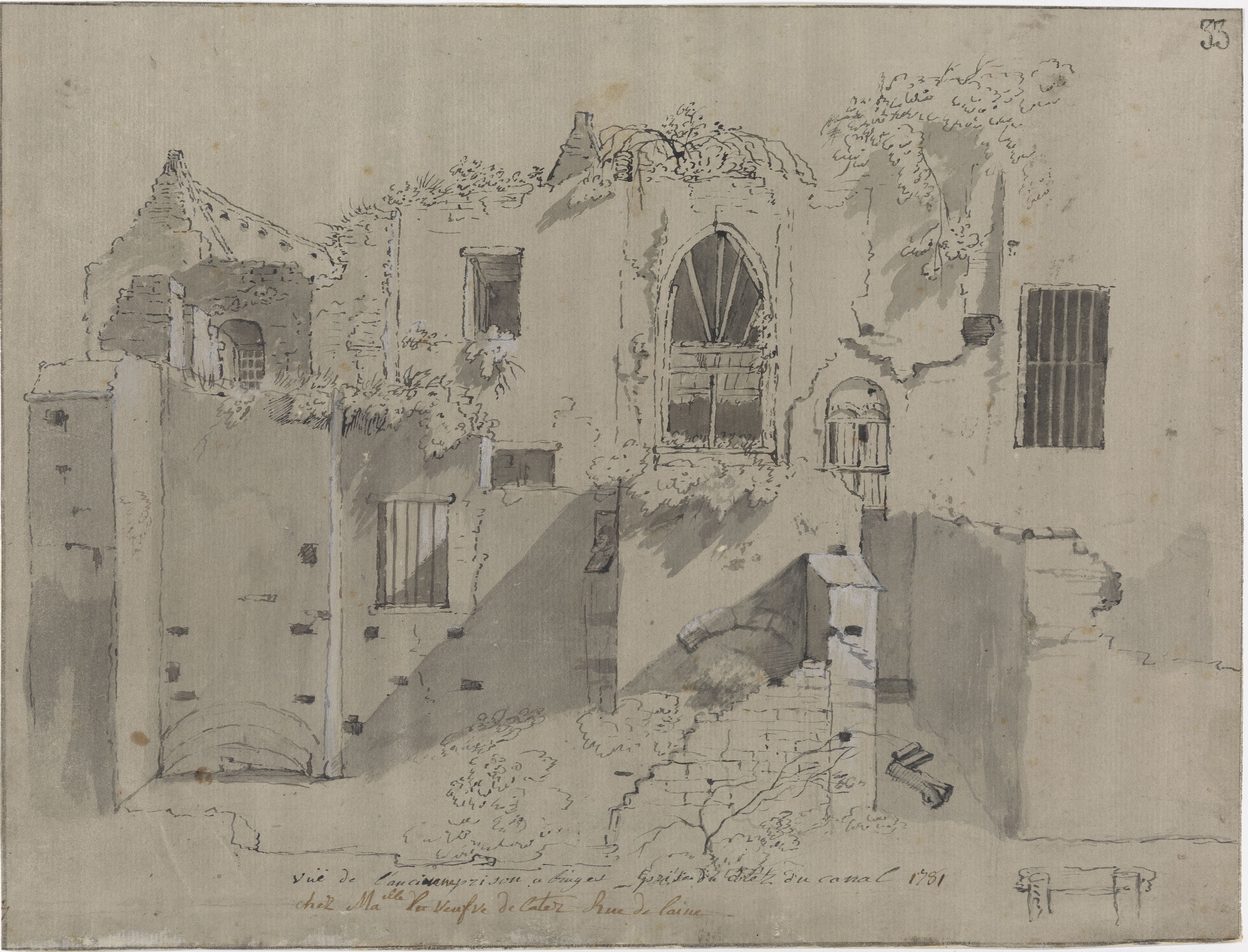 The ruins of the Steen in Bruges