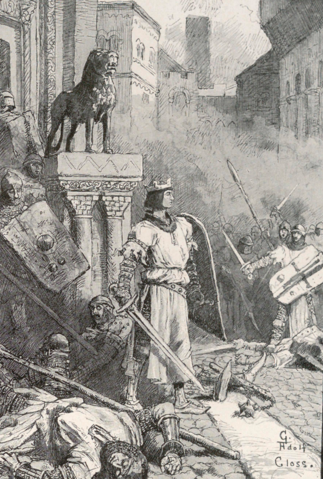 Emperor Henry V confronts rebels, Mainz rebellion