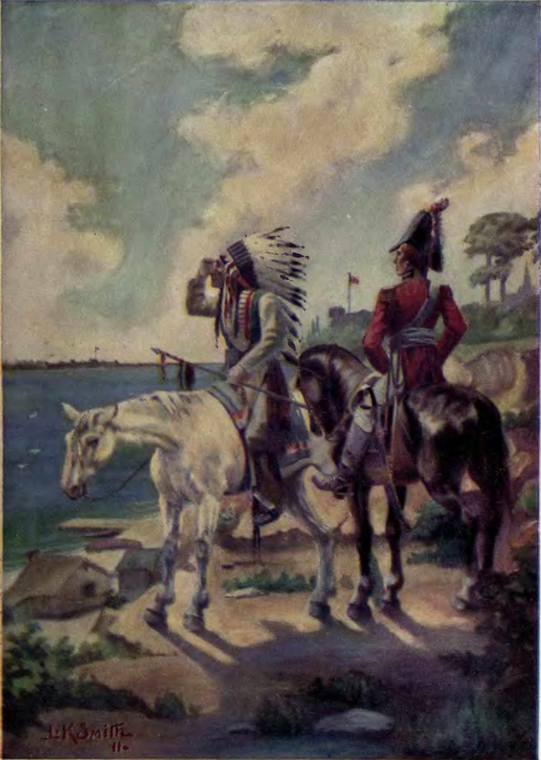 Tecumseh and Isaac Brock scouting at Detroit