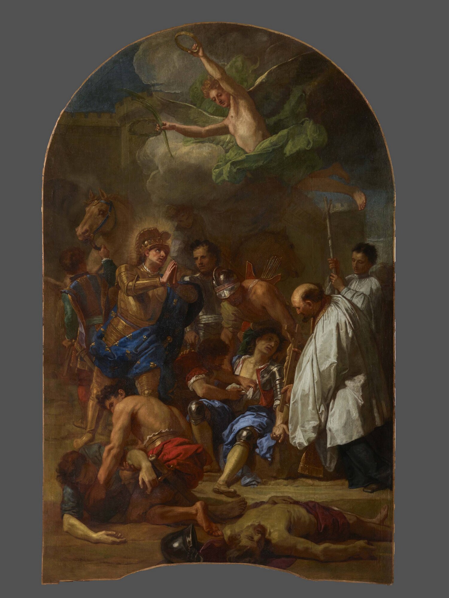Saint Louis tending to the wounded after the Battle of Mansourah