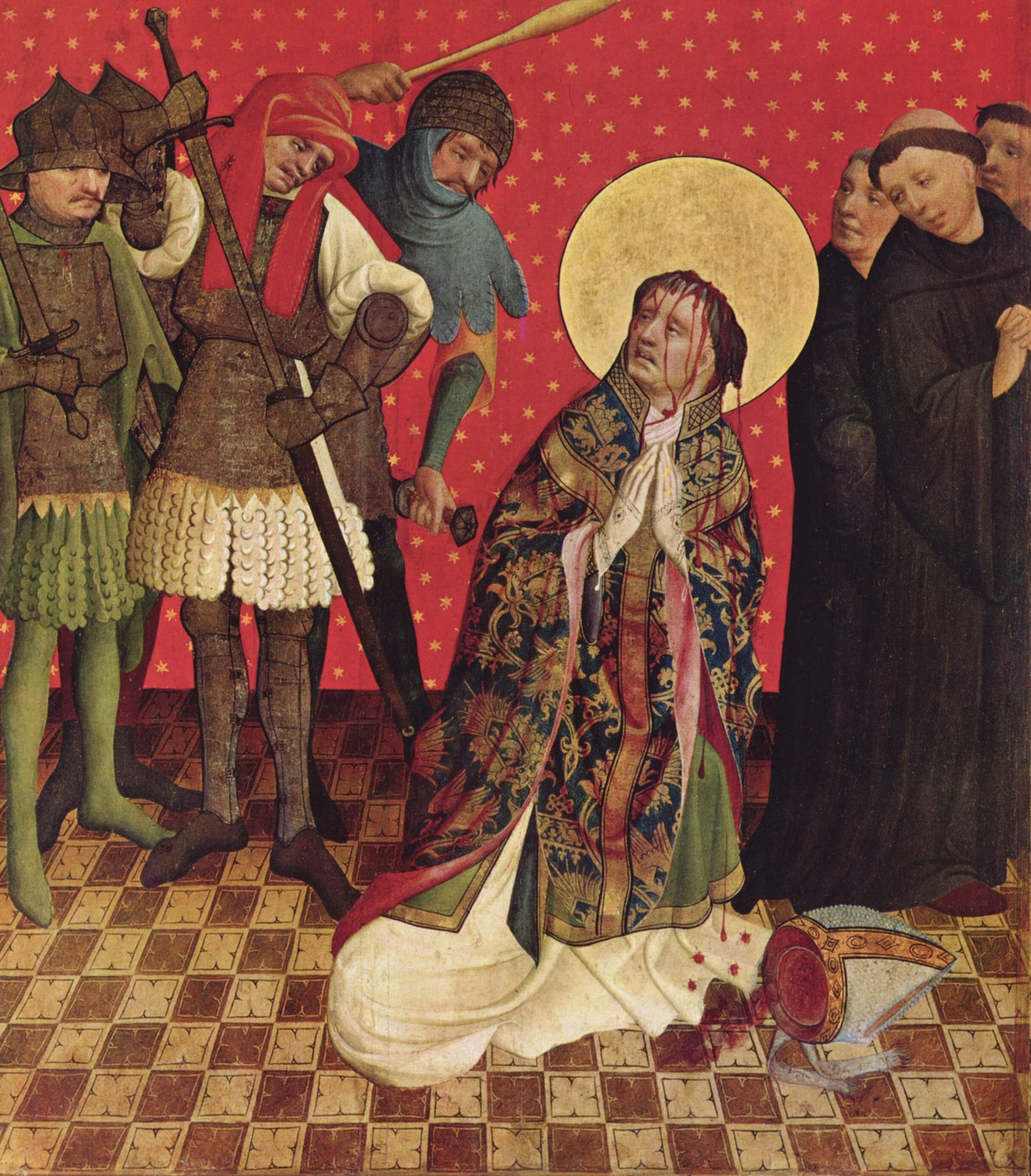 Thomas Altar, fragment of the right outer wing, scene below Martyrdom of St. Thomas of Canterbury