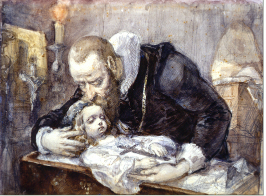 Jan Kochanowski over the dead body of his daughter, Urszulka