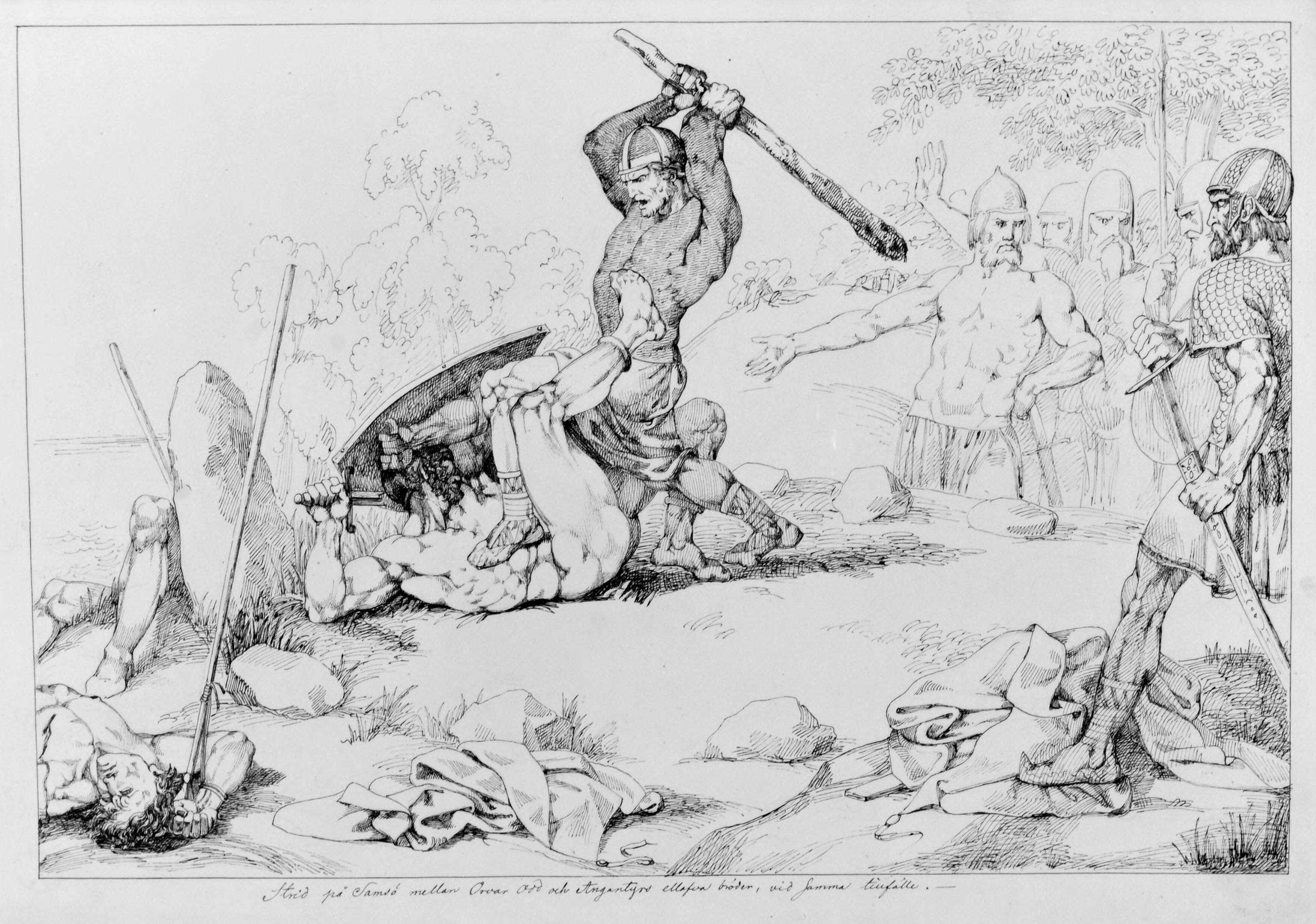 Battle on Samsø between Orvar Odd and Angantyr's eleven brothers