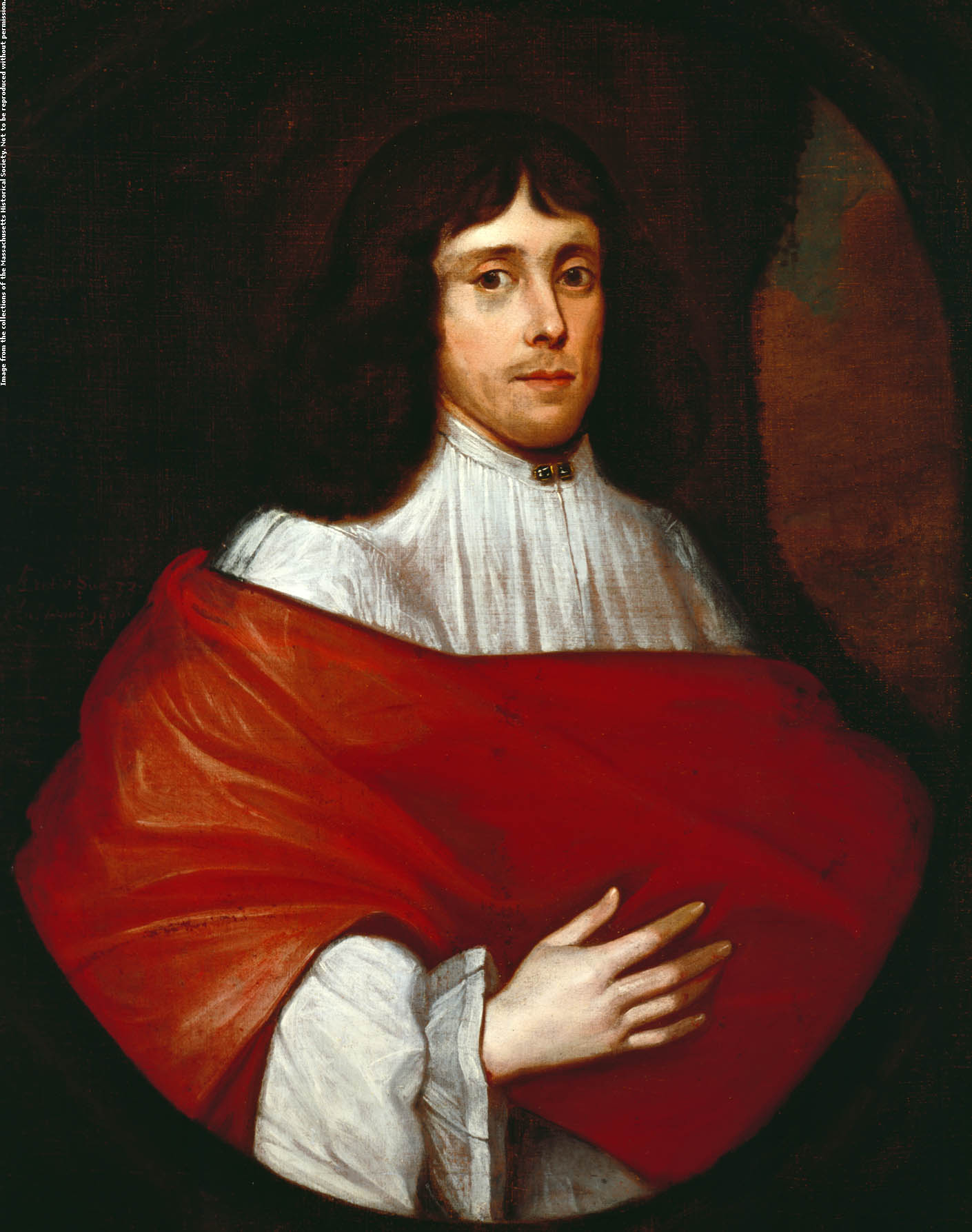 am Winthrop V (1647-1700), by an unidentified artist