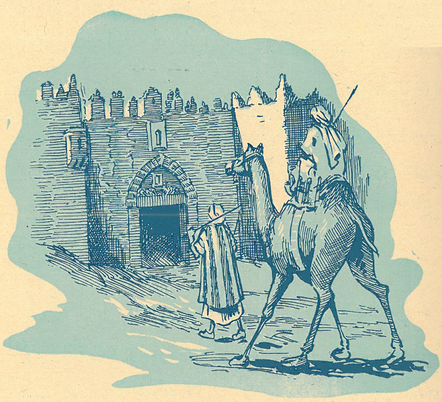 Caliph Umar Ibn al-Khattab arrival in Jerusalem to recive the city from Patriarch Sophronius