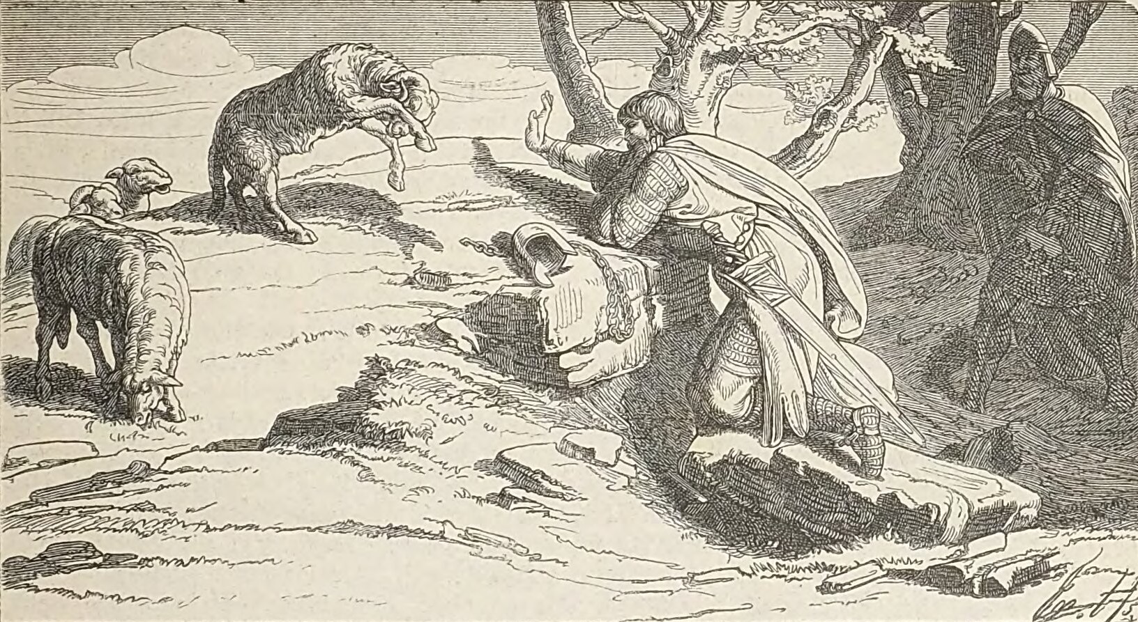 Marshal Heinrich von Kalathin surprises Otto von Wittelsbach