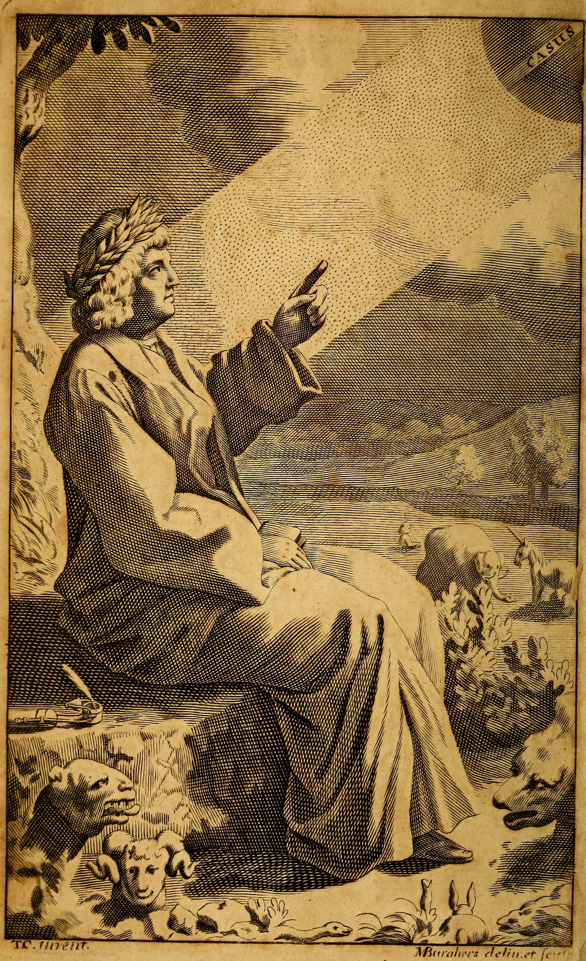 Lucretius pointing to the casus