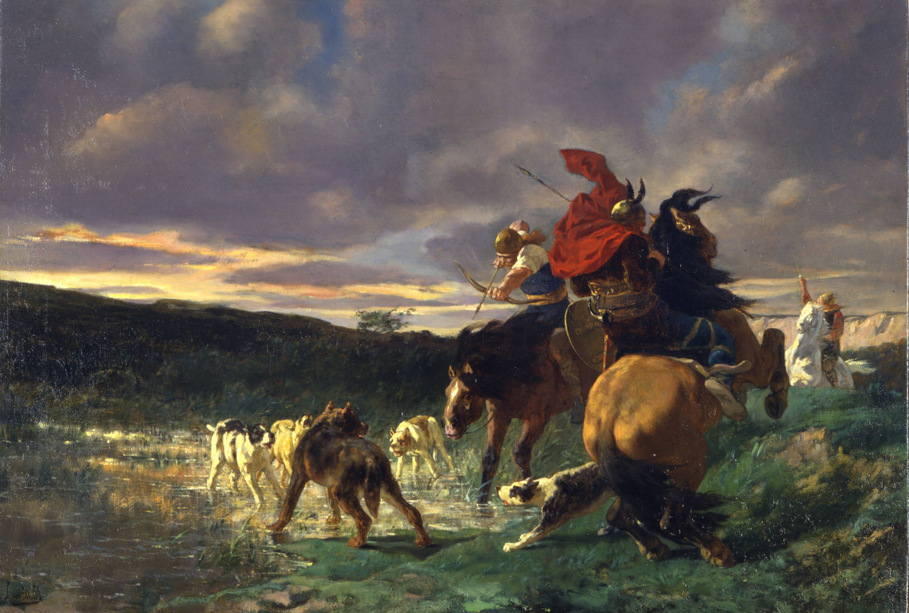 Merovingians attacking a wild dog
