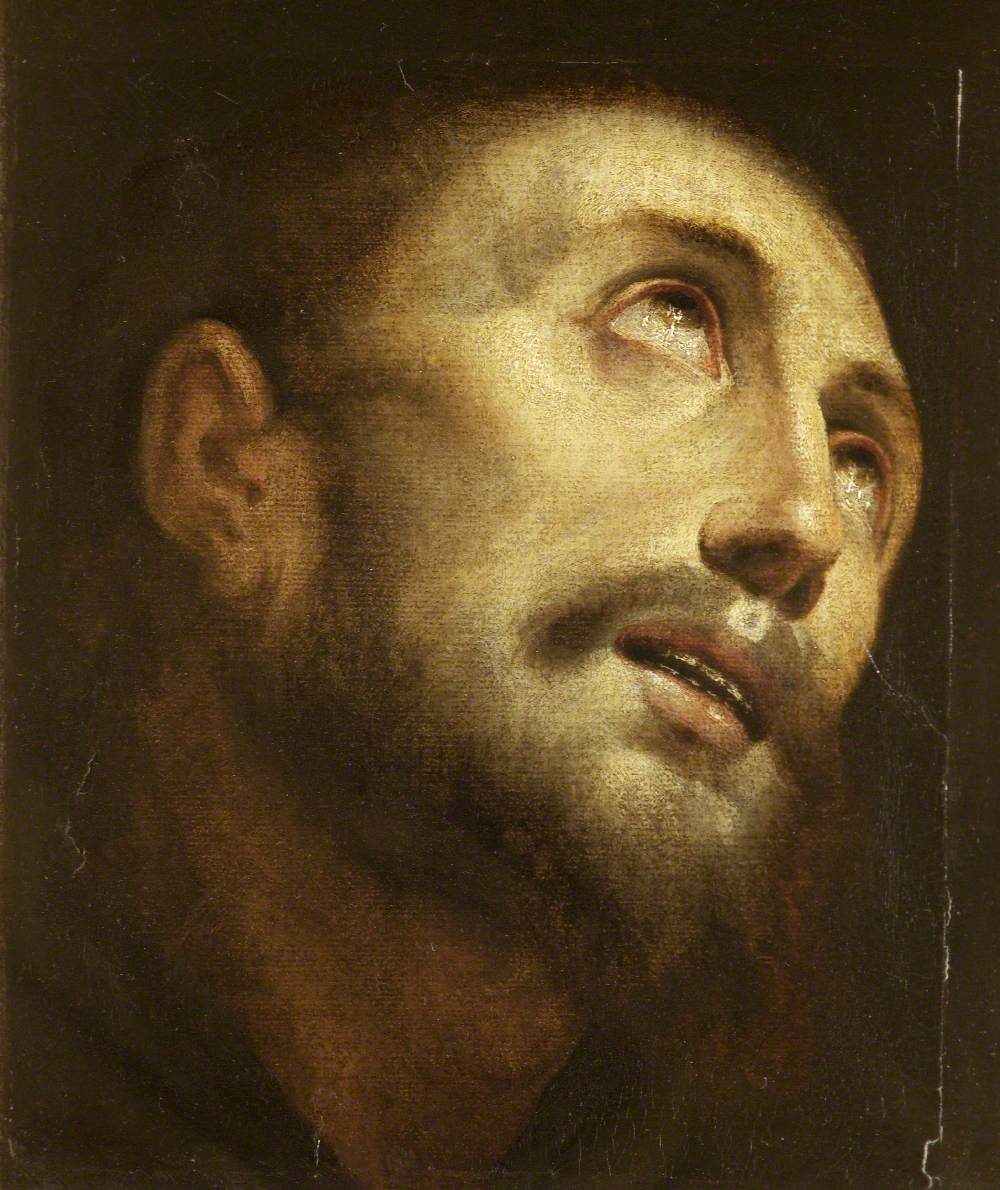 Head of Saint Francis, in ecstacy
