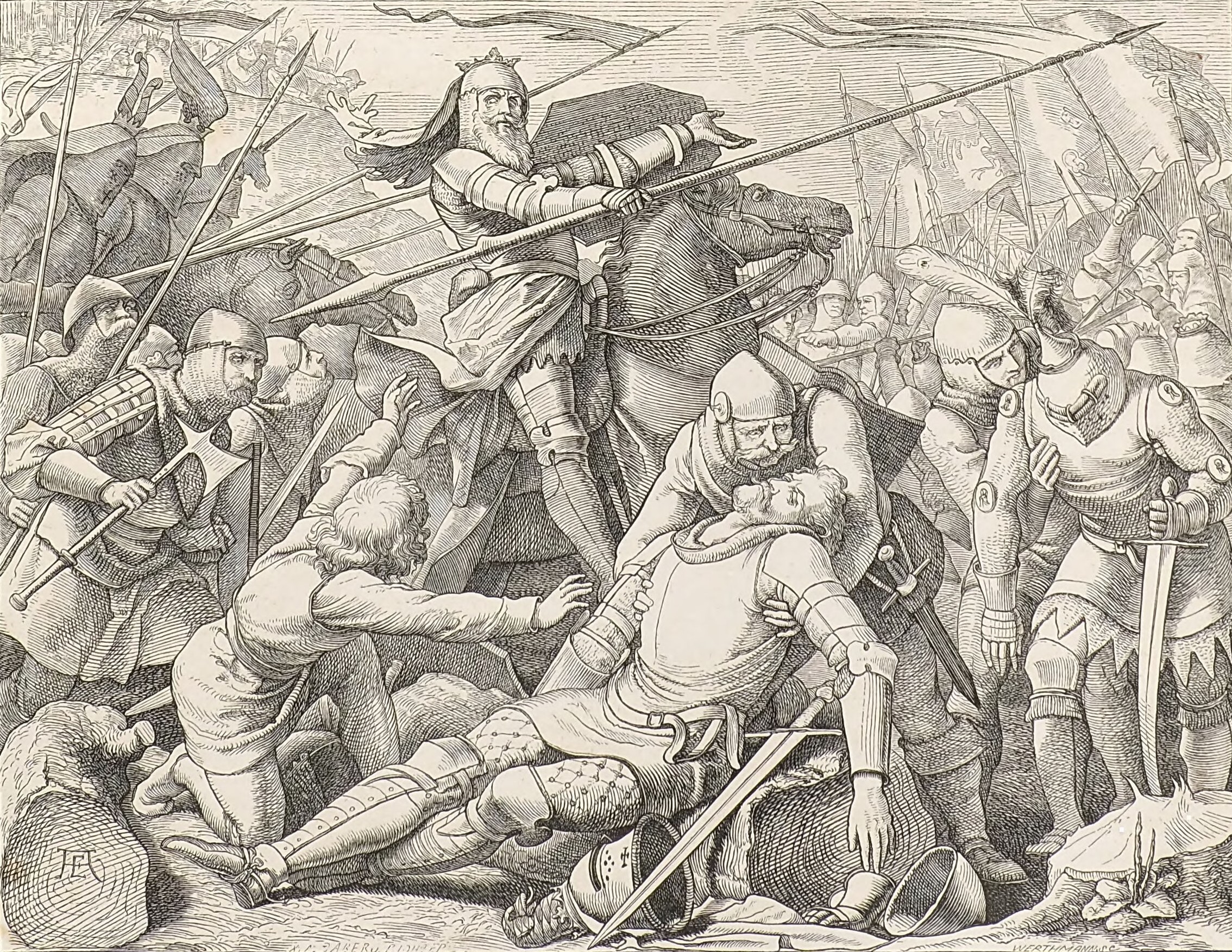 Eberhard II. of Württemberg in the battle of Döffingen