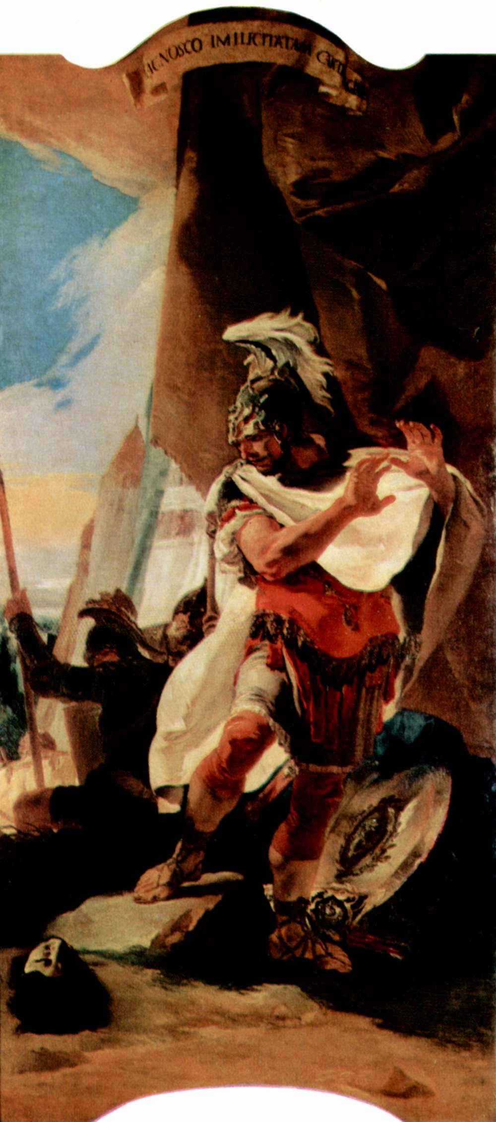 Hannibal recognises the head of his brother Hasdrubal