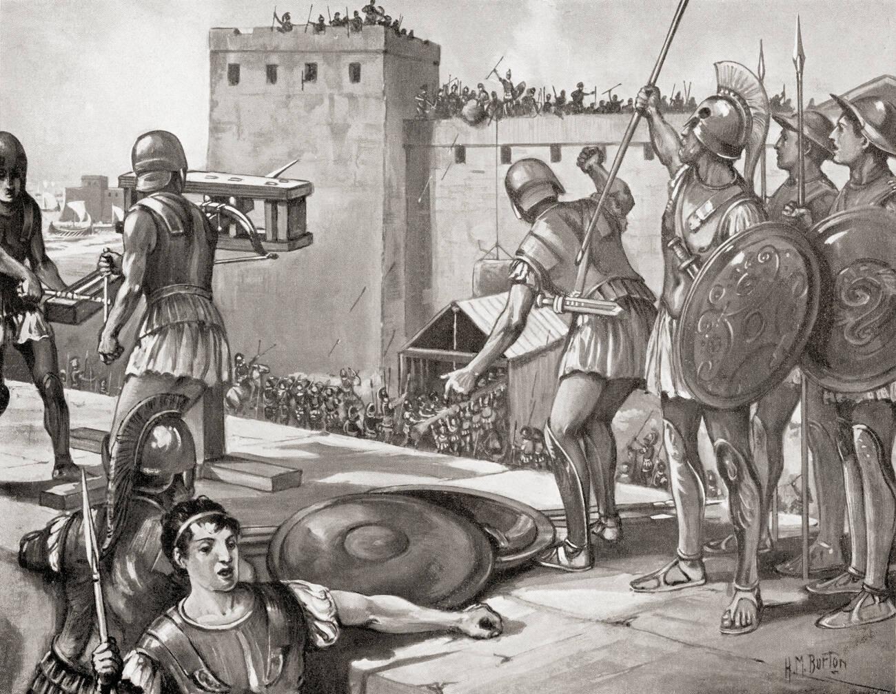 The siege of Potidaea by the Athenians