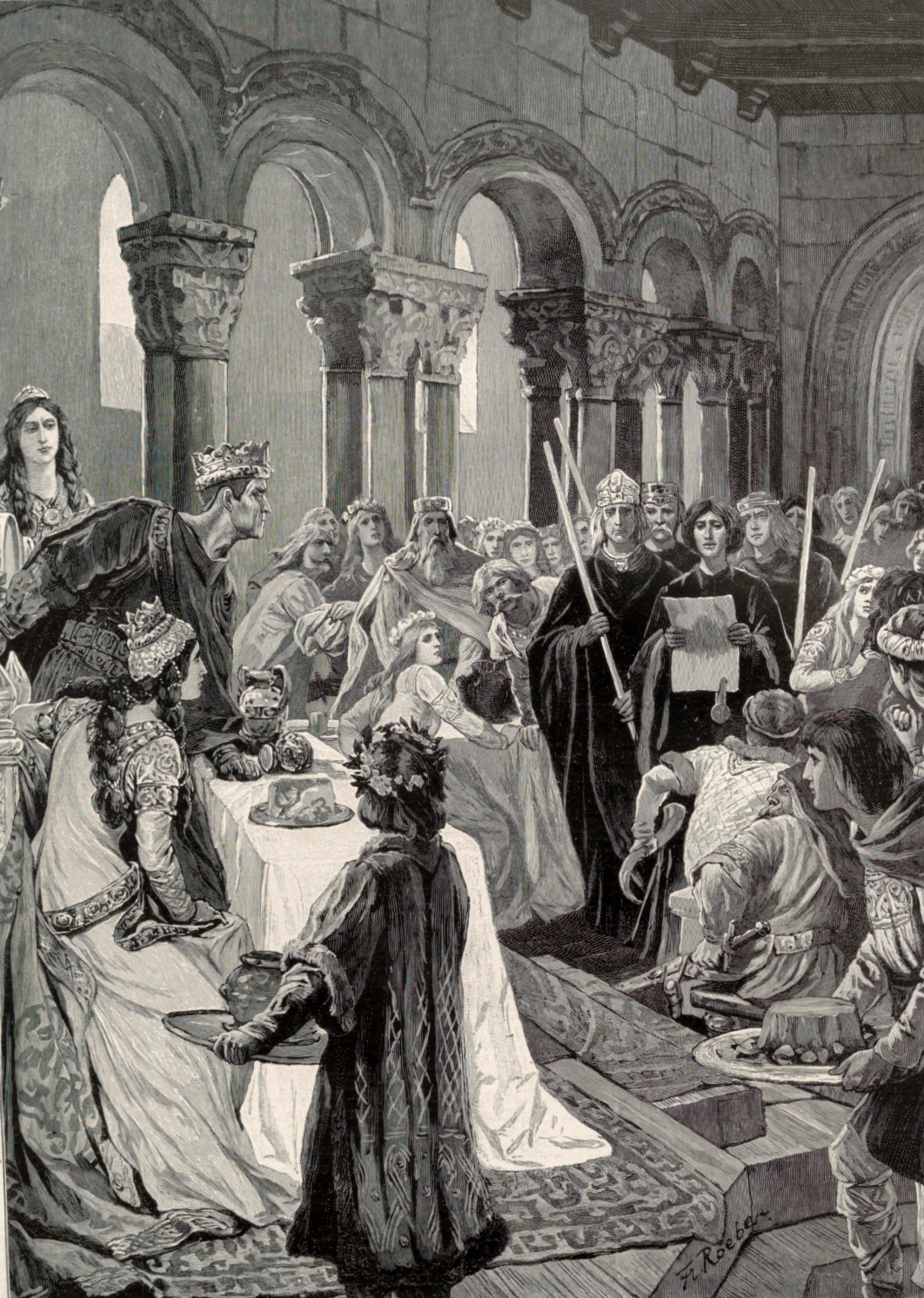 Charles the Bald receives Louis's demand for at his wedding