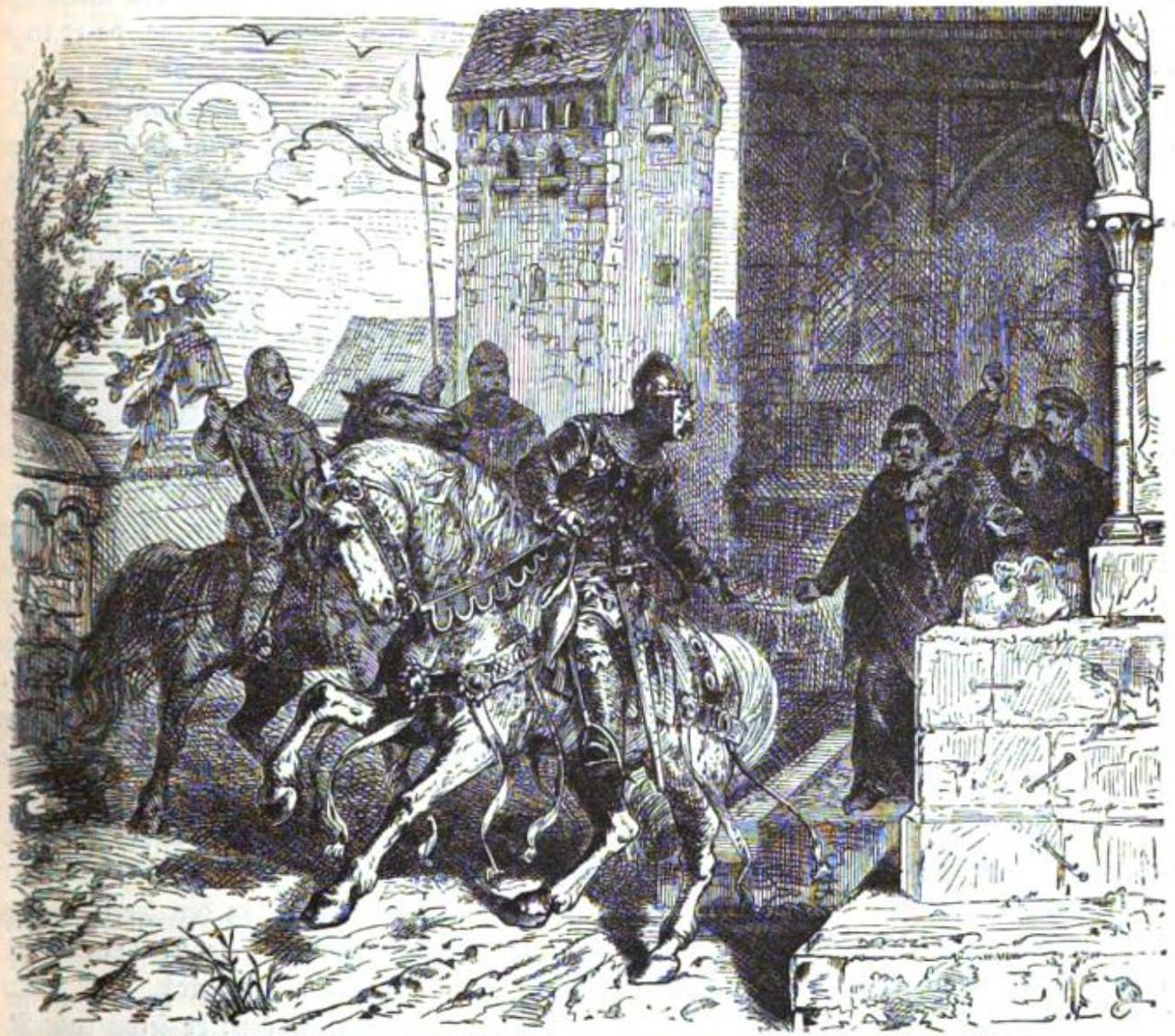 Otto IV Margrave of Brandenburg freed by the Archbishop of Magdeburg after battle of Frohse