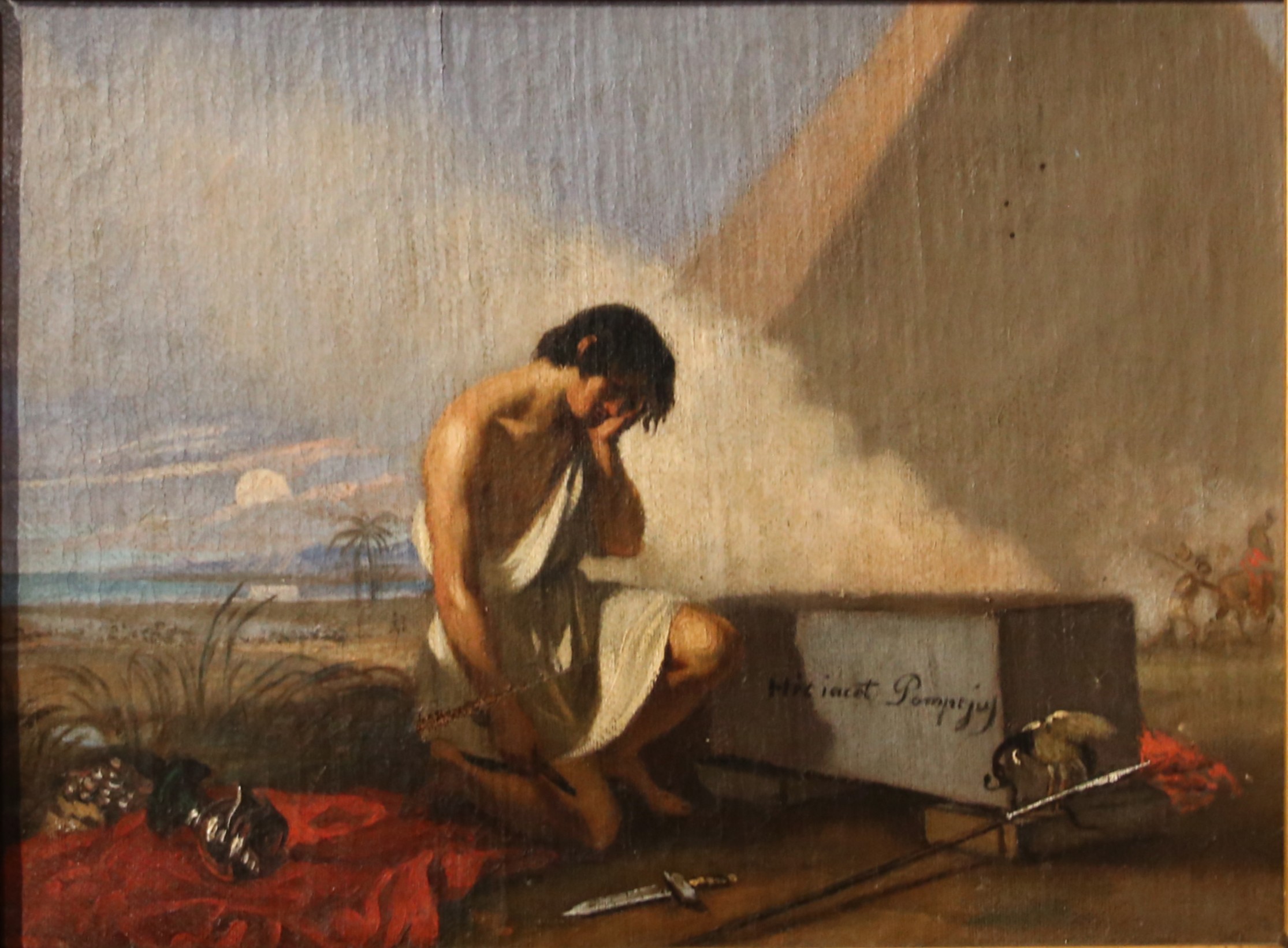 Giuseppe Bezzuoli, Cimbrian weeping over Pompey's tomb