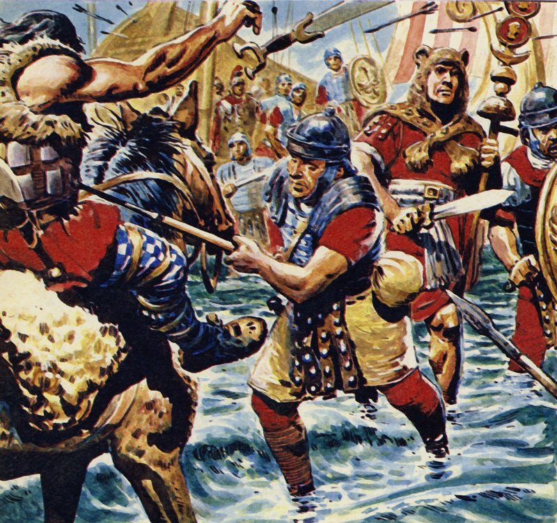 Fired Up by the Bravery of the Standard-Bearer, the Other Roman Legions Gained Courage