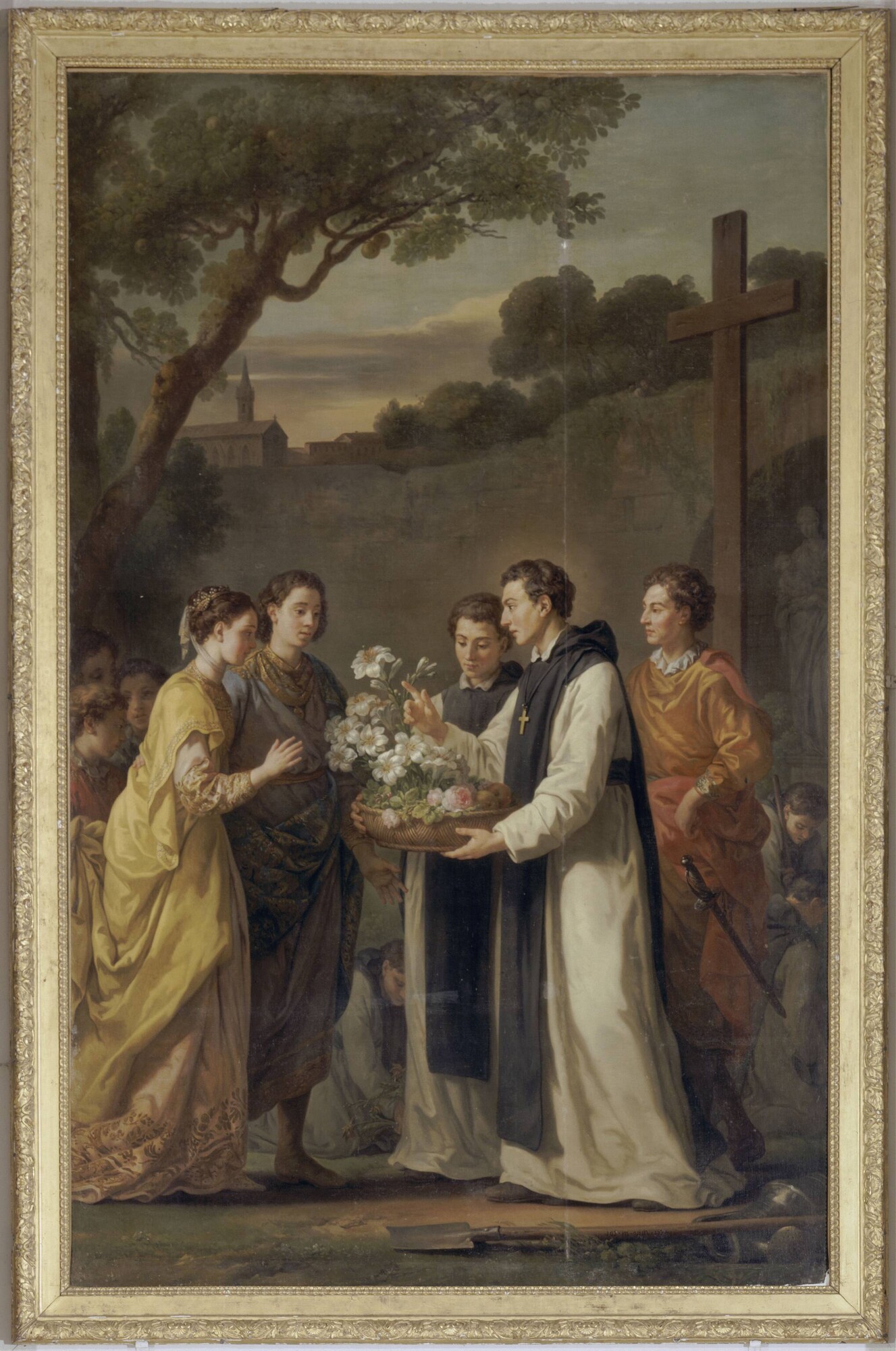 Louis IX (Saint Louis) and Marguerite of Provence visit Saint Thibaud