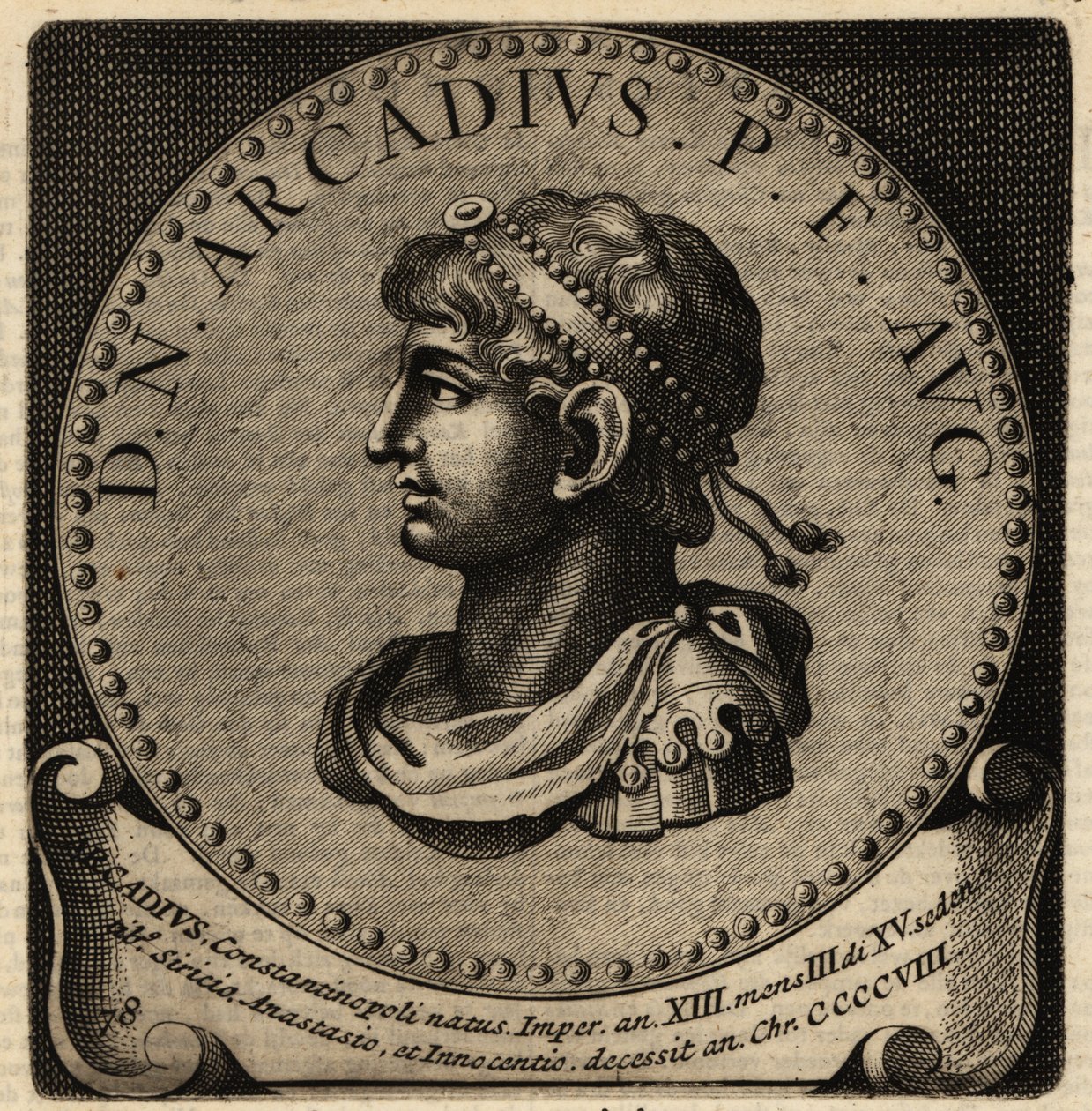 Portrait of Eastern Roman Emperor Arcadius