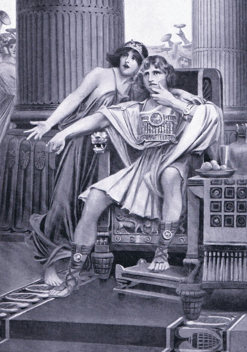 Thais persuading Alexander to burn Persepolis