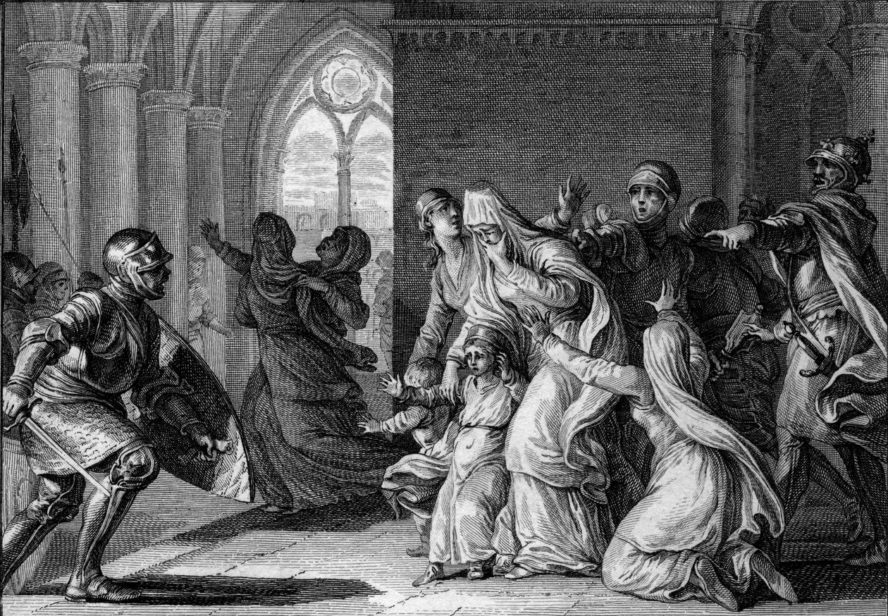 Louis I the Pious chases his sisters and nephews out of the palace, accused of plotting against him