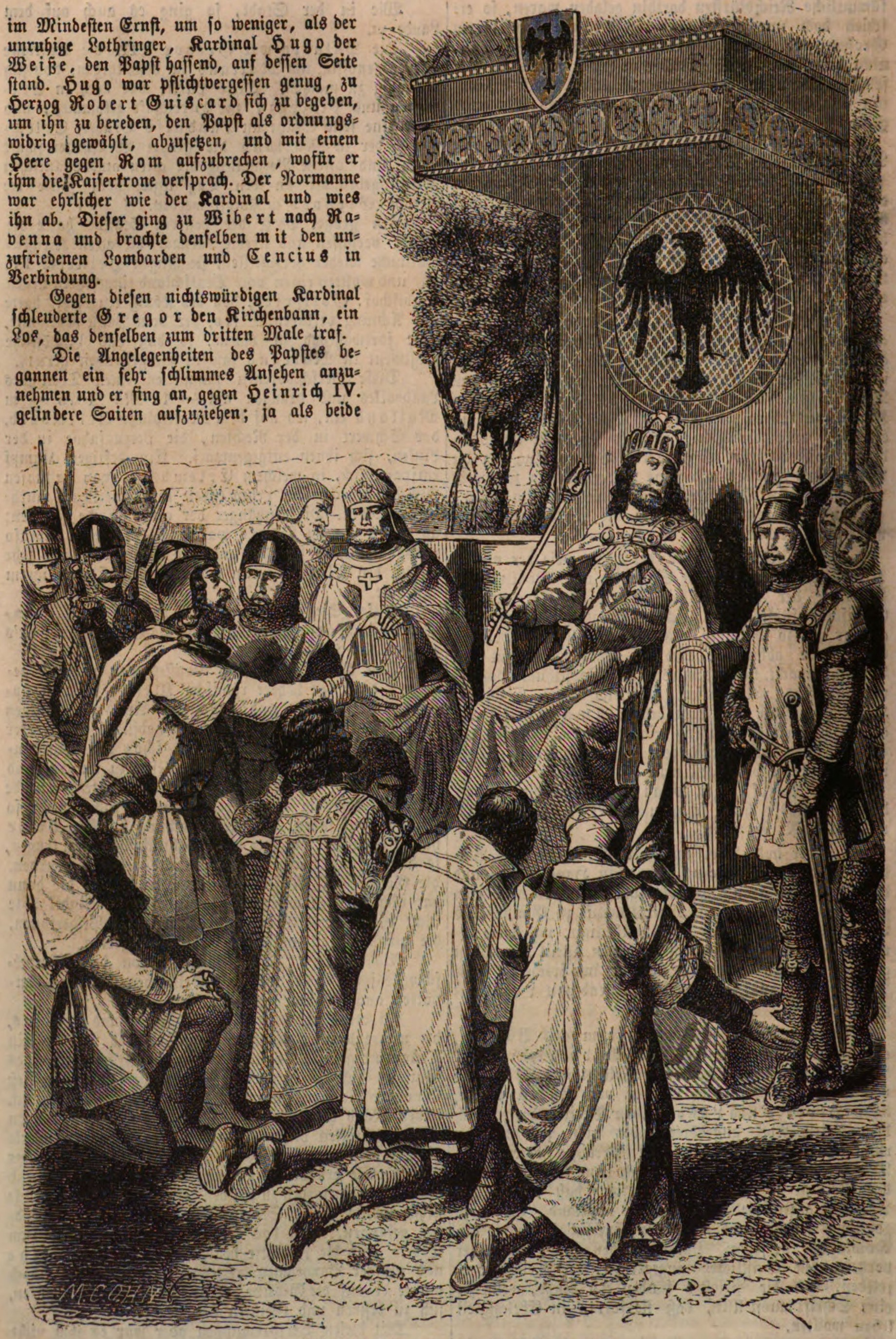 Captured Saxon princes before Henry IV