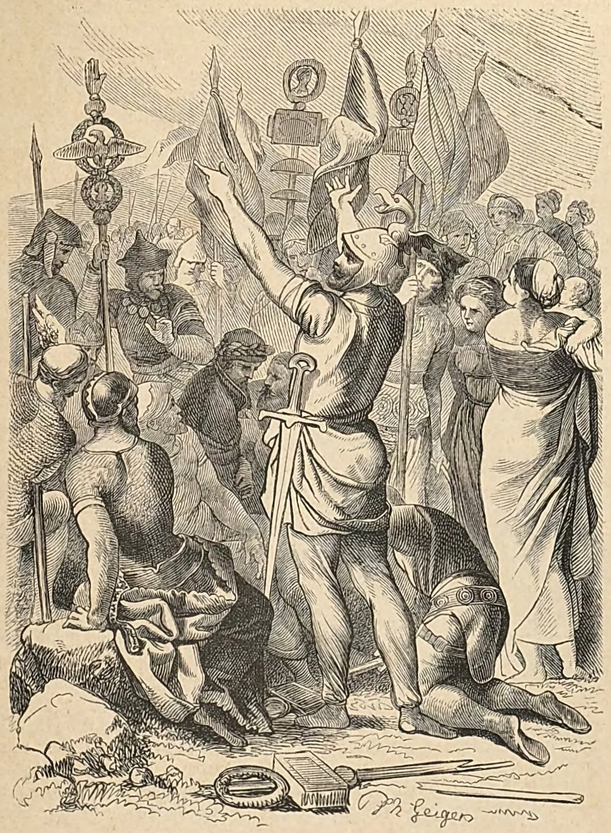 Batavians requesting a passage near Bonn
