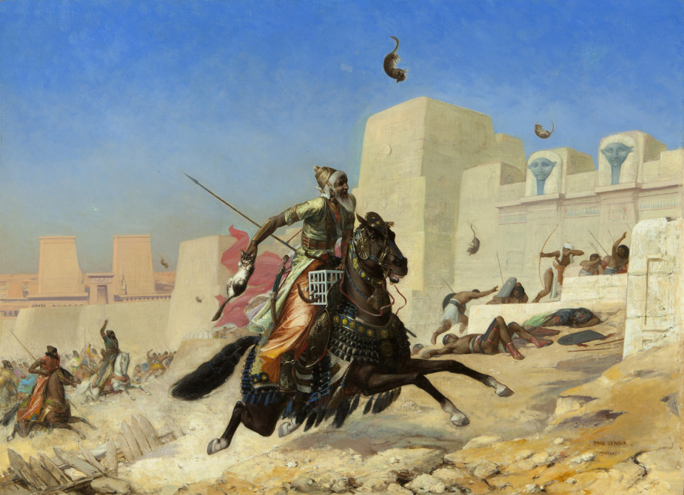 King Cambyses at the Siege of Pelusium