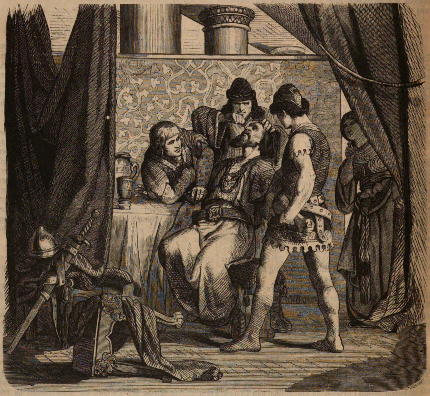 aloald is forced to take poison