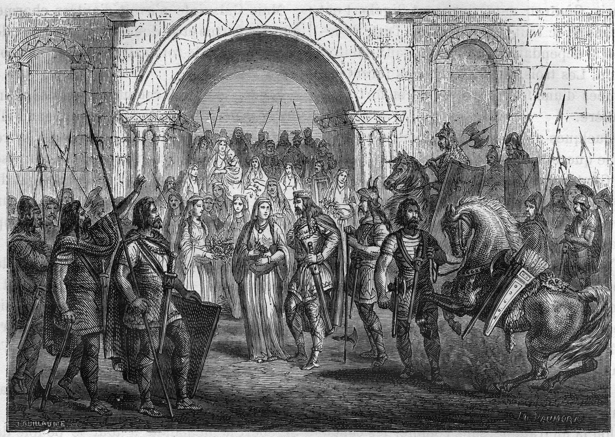 Entrance of Chilperic I, king of the Francs and Galsuinte to Rouen