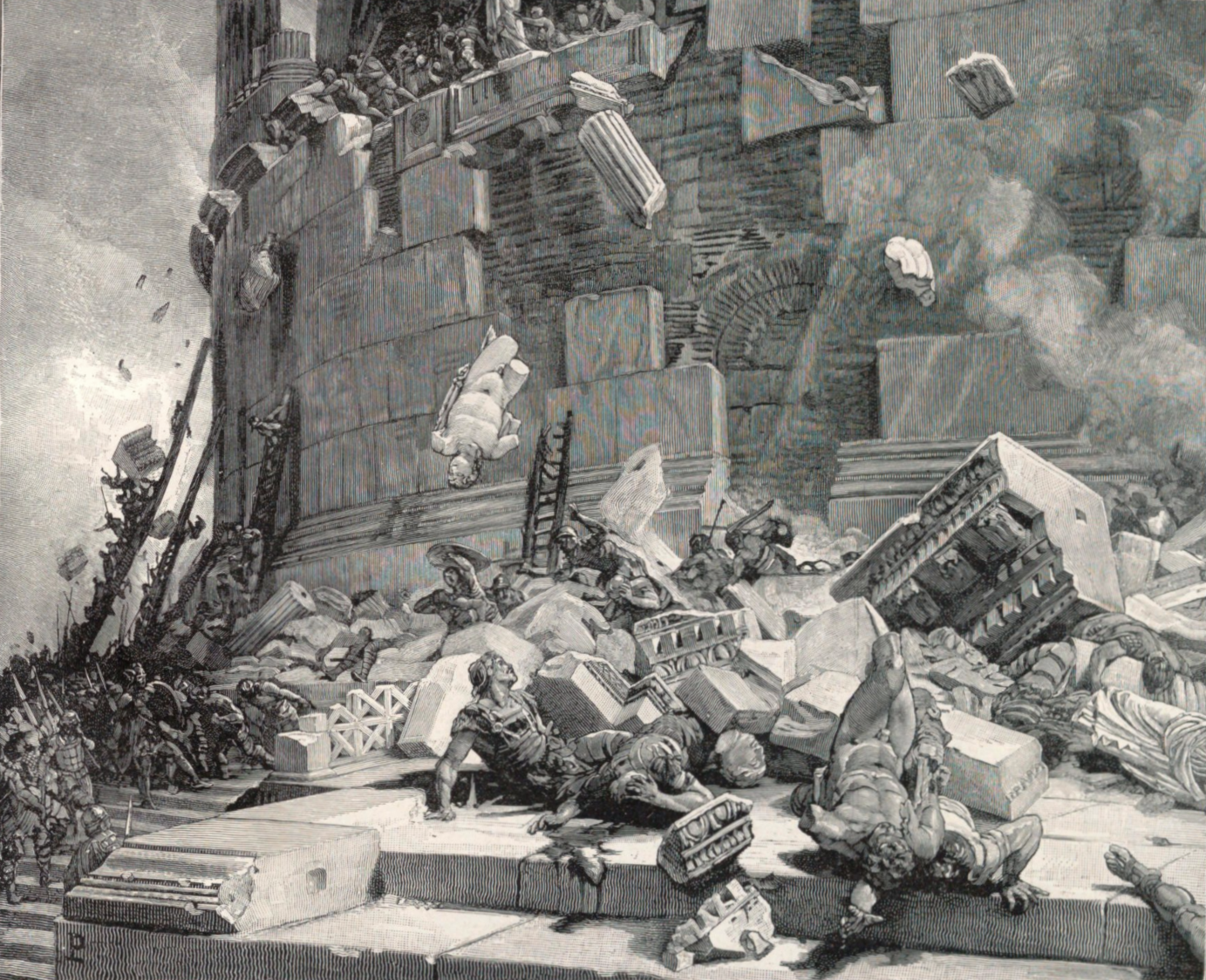 Vitige, king of the Goths, besieging the mausoleum of Hadrian in Rome