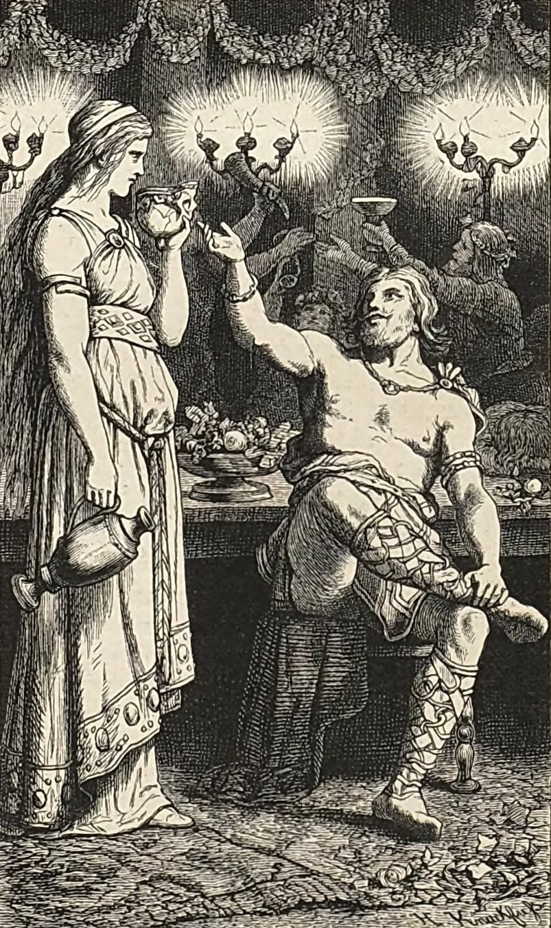 Albion made a cup from a skull of defeated Cunimund of Gepids