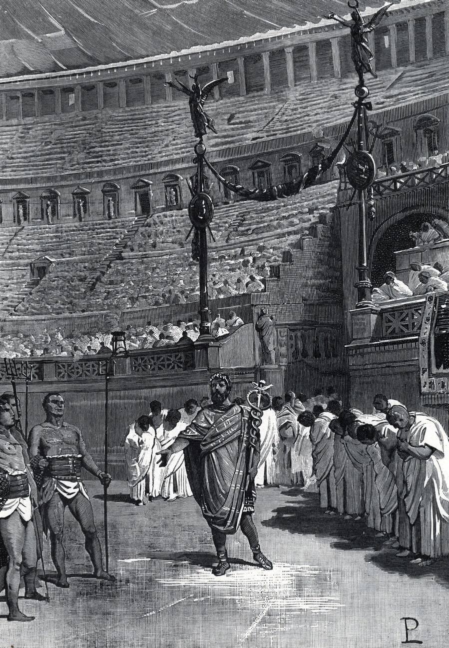 Emperor Commodus in the Colosseum