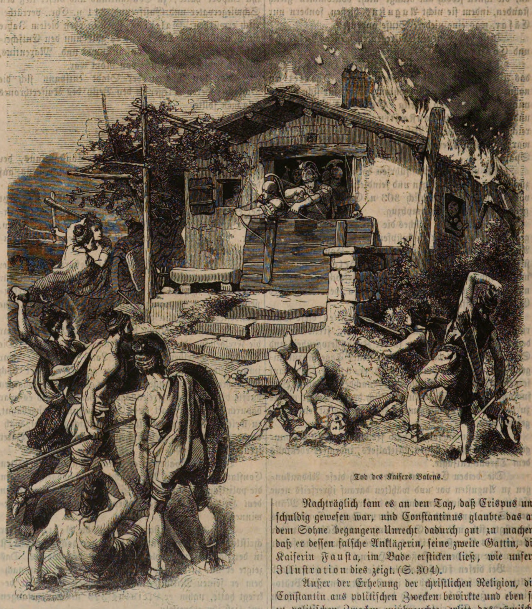 Death of Emperor Valens during the battle of Adrianople