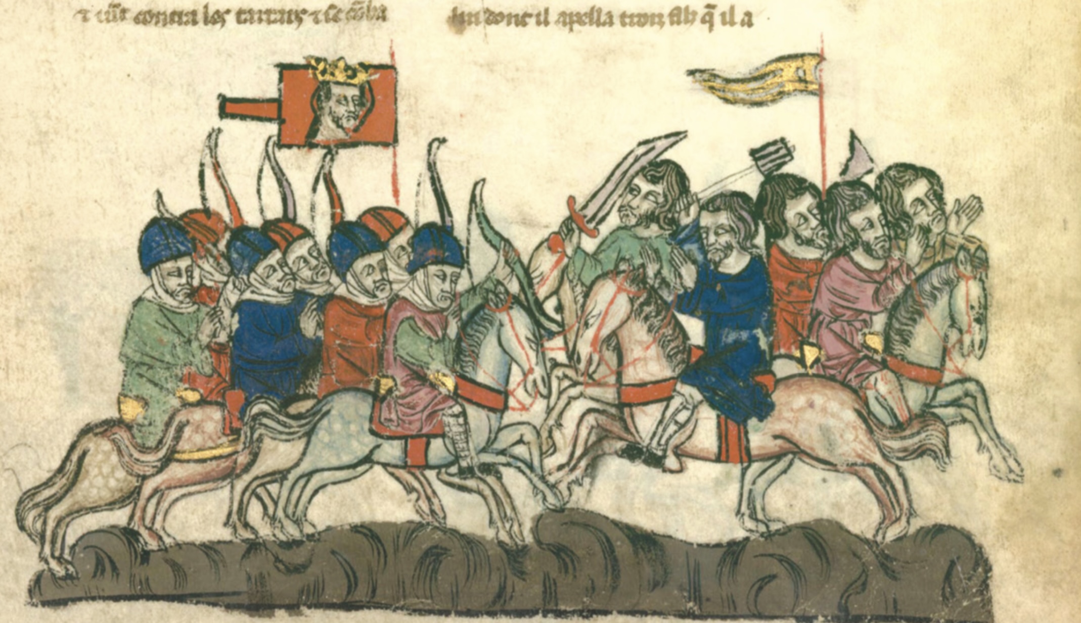 King George IV Lasha attacking Mongol forces