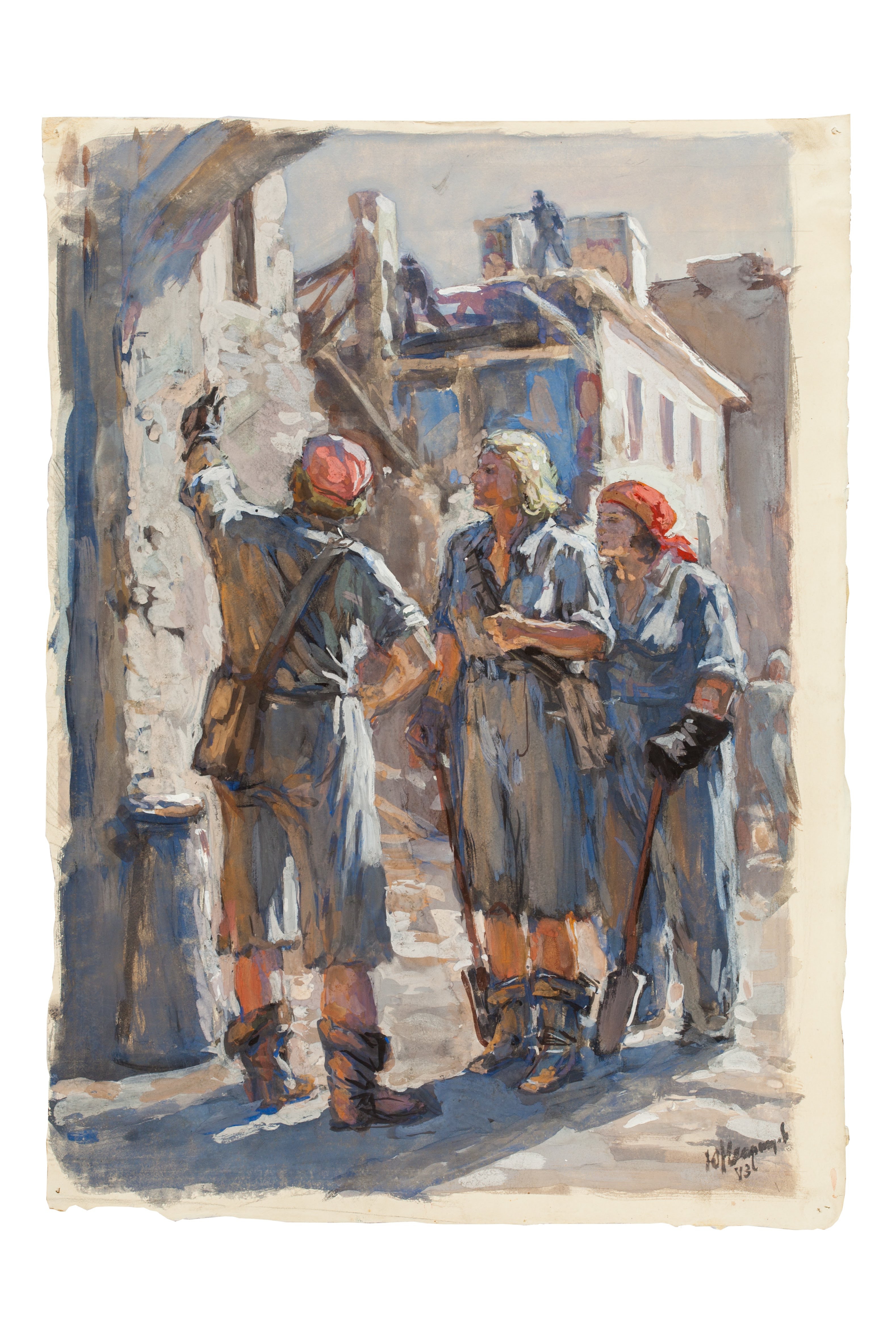 Yu. M. Neprintsev. “Leningrad Local Air Defense Girls” or “Under the Spring Sun.”