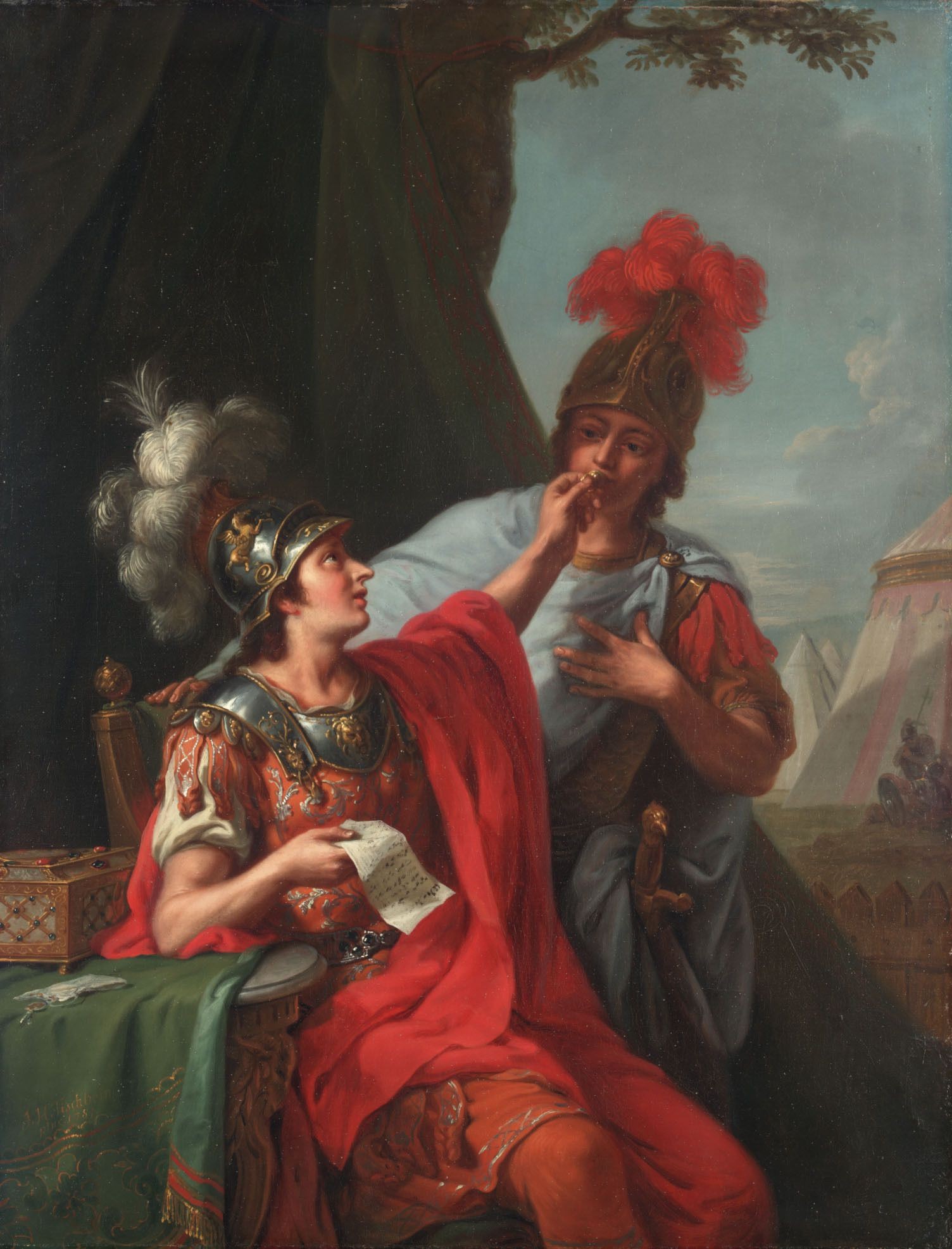 'Alexander Putting his Seal Ring over Hephaestion's Lips