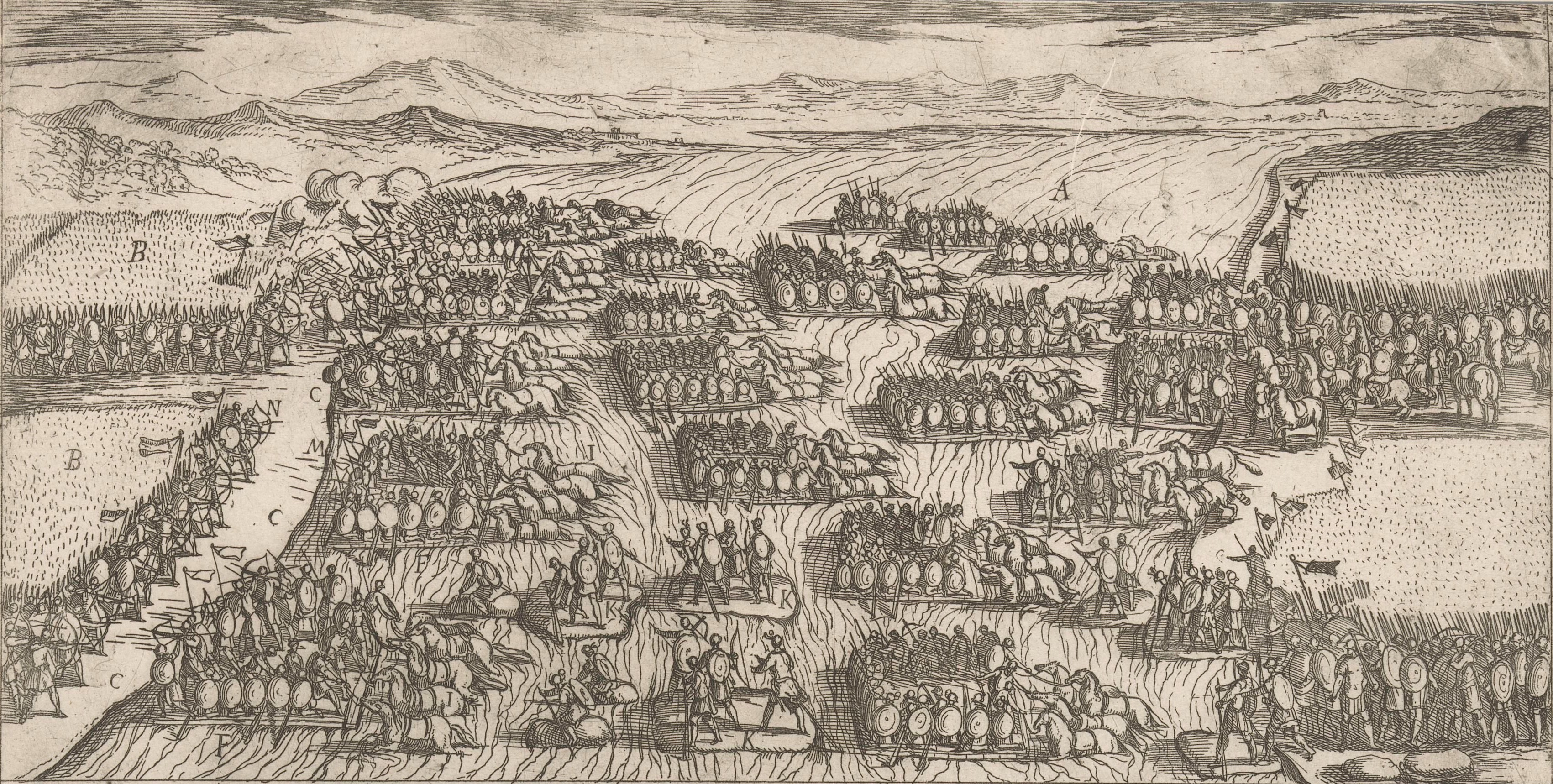 Alexander the Great crosses the Tanais Riverattributed to Antonio Tempesta