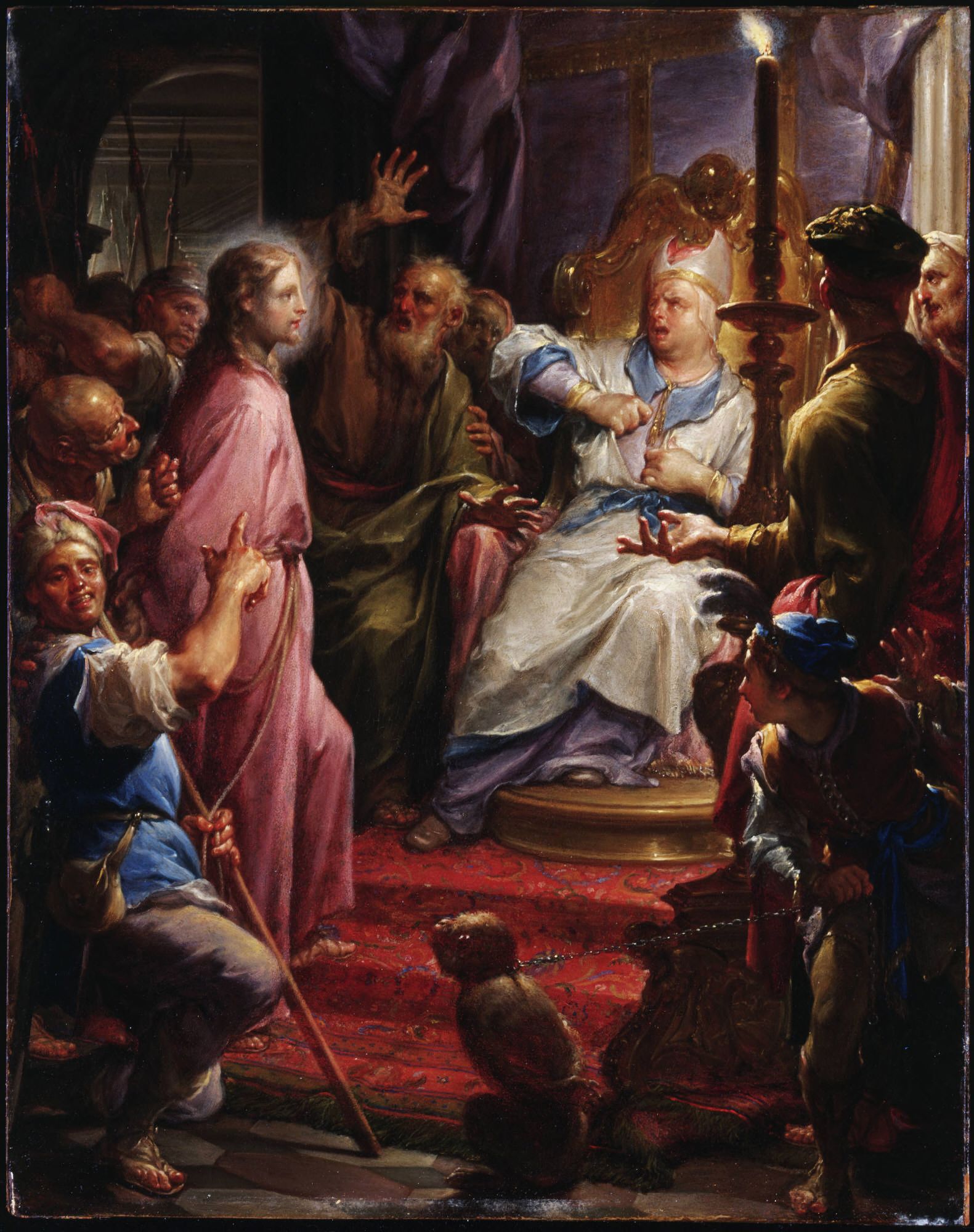 Jesus before Caiaphas Francesco Trevisani, Italian