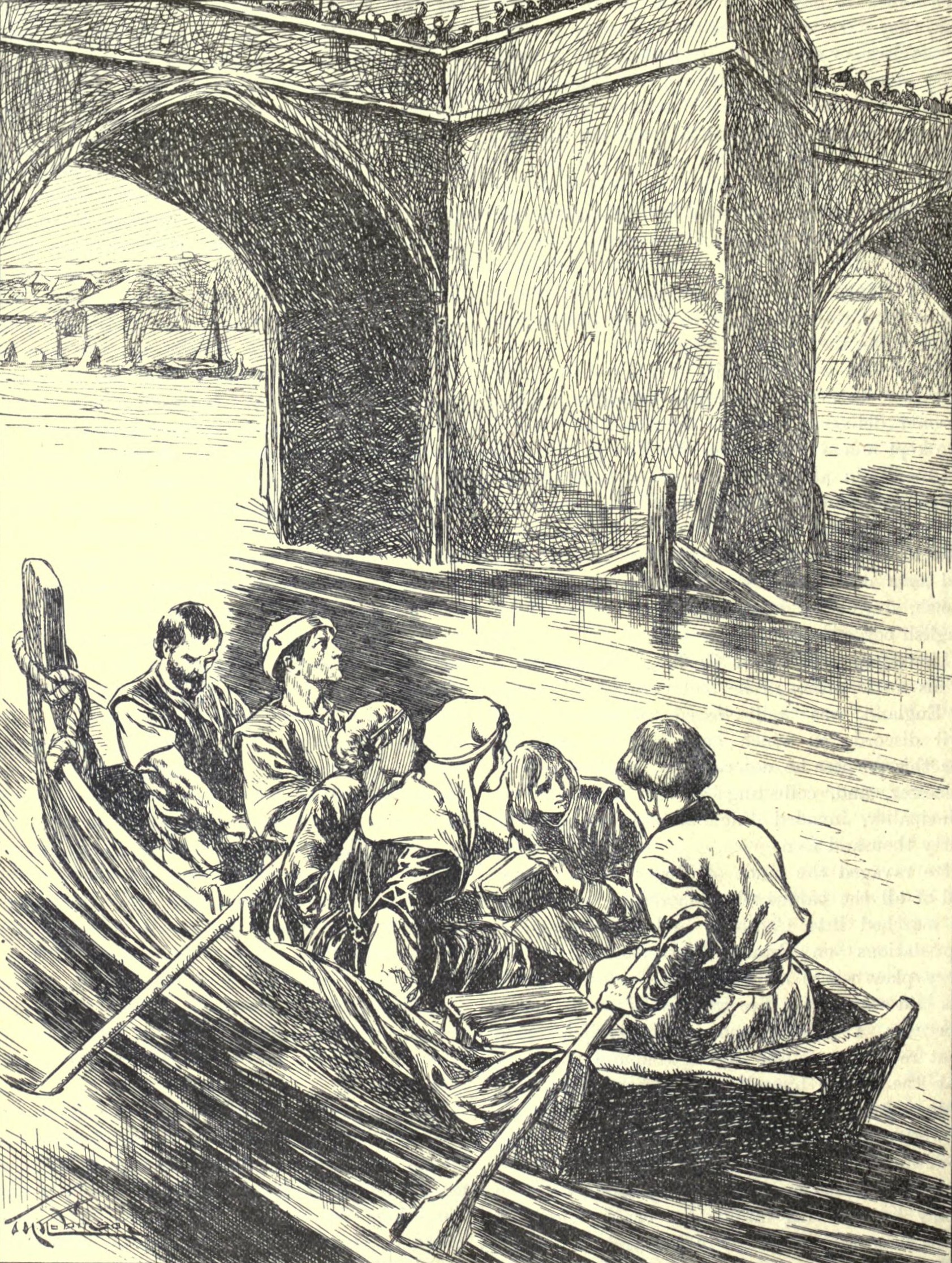 Flight of Queen Eleanorː Scene at London Bridge