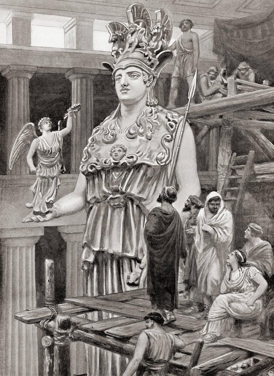 Pericles Visits  Phidias in the Parthenon