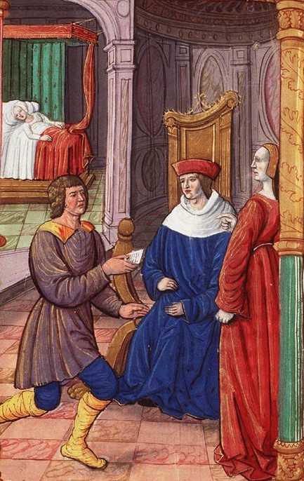 Cicero with Terentia, receiving the message of the death of his daughter Tullia