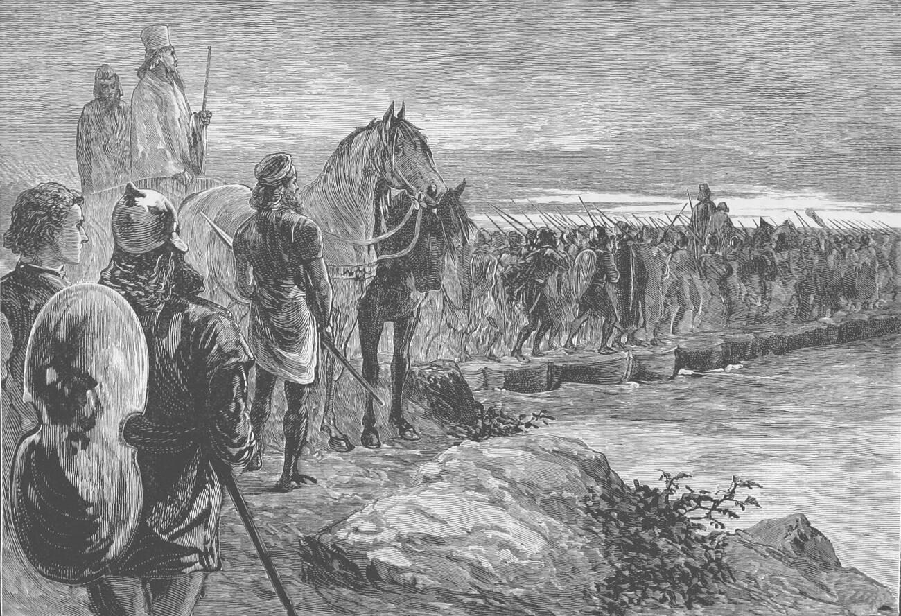 Xerxes crossing the Hellespont
