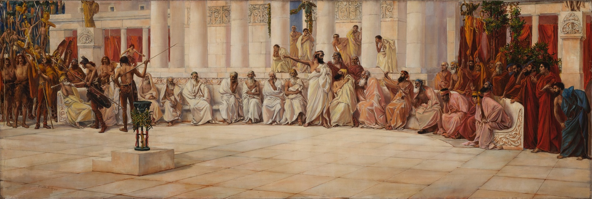 The First Invasion of Rome by the Gauls, Insult to Papirius, Thomas Ralph Spence