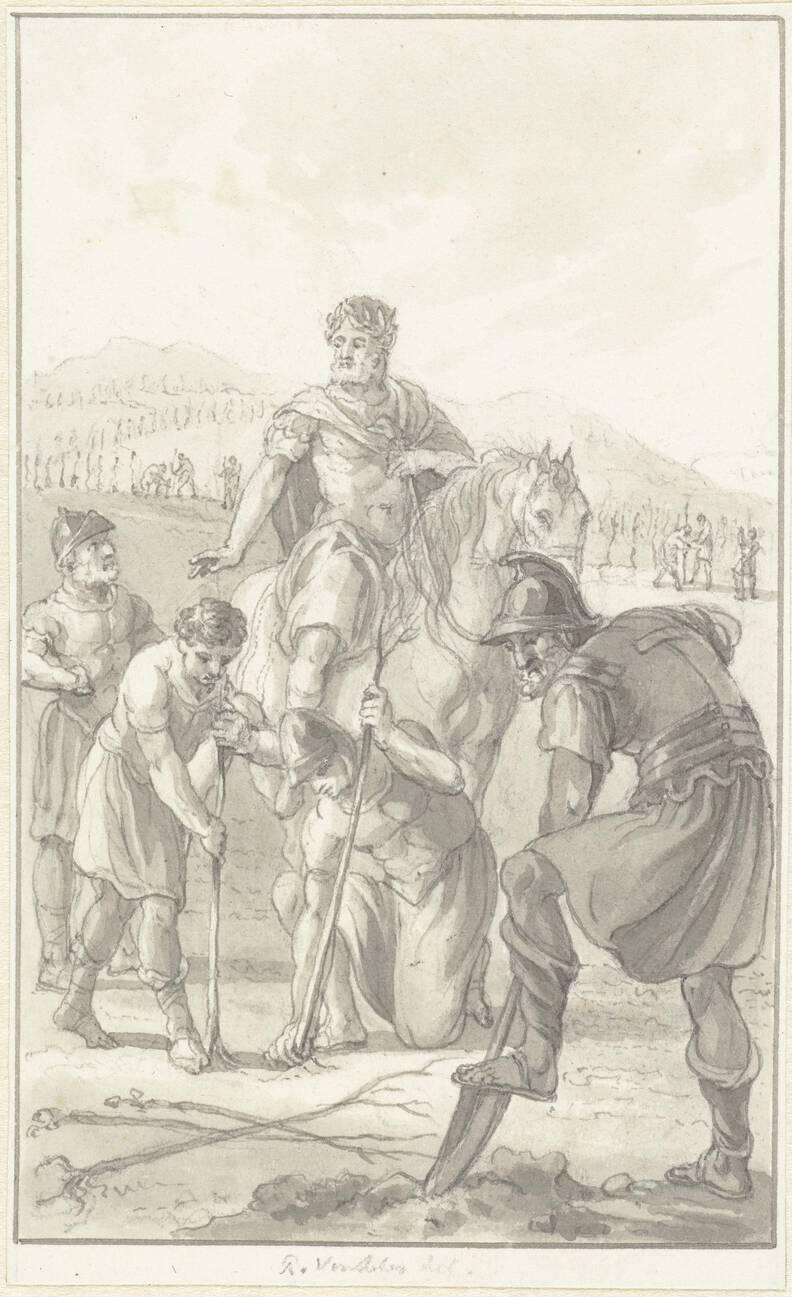 Probus lets his soldiers plant vineyards, Reinier Vinkeles (I)