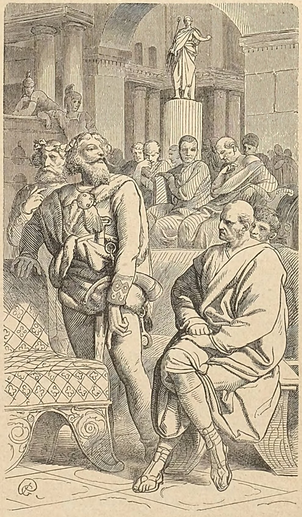 Malorix and Verritus in the Pompey theatre