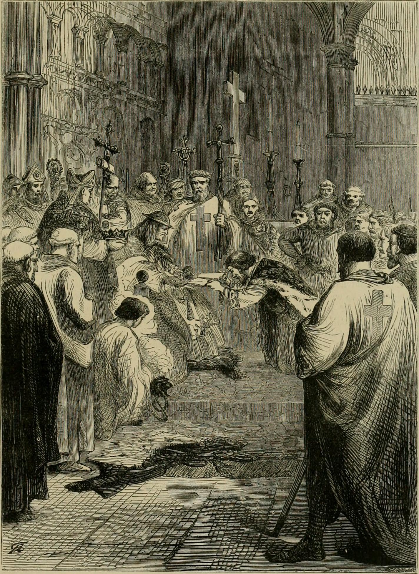 John kneeling before the Pope's Legate