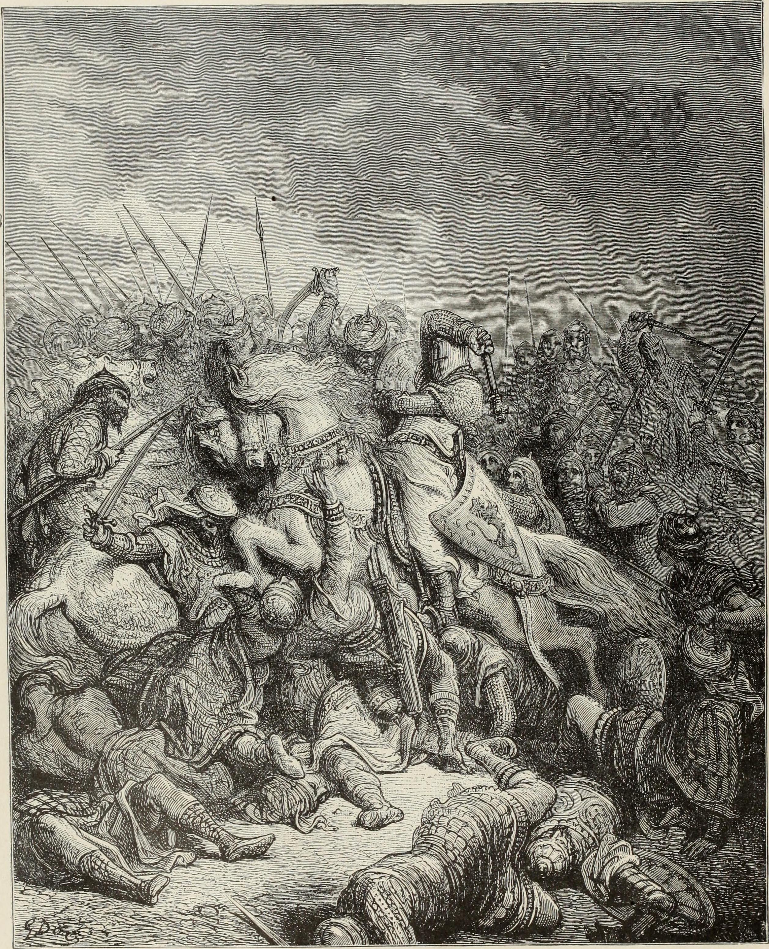 Richard and Saladin at the Battle of Arsuf