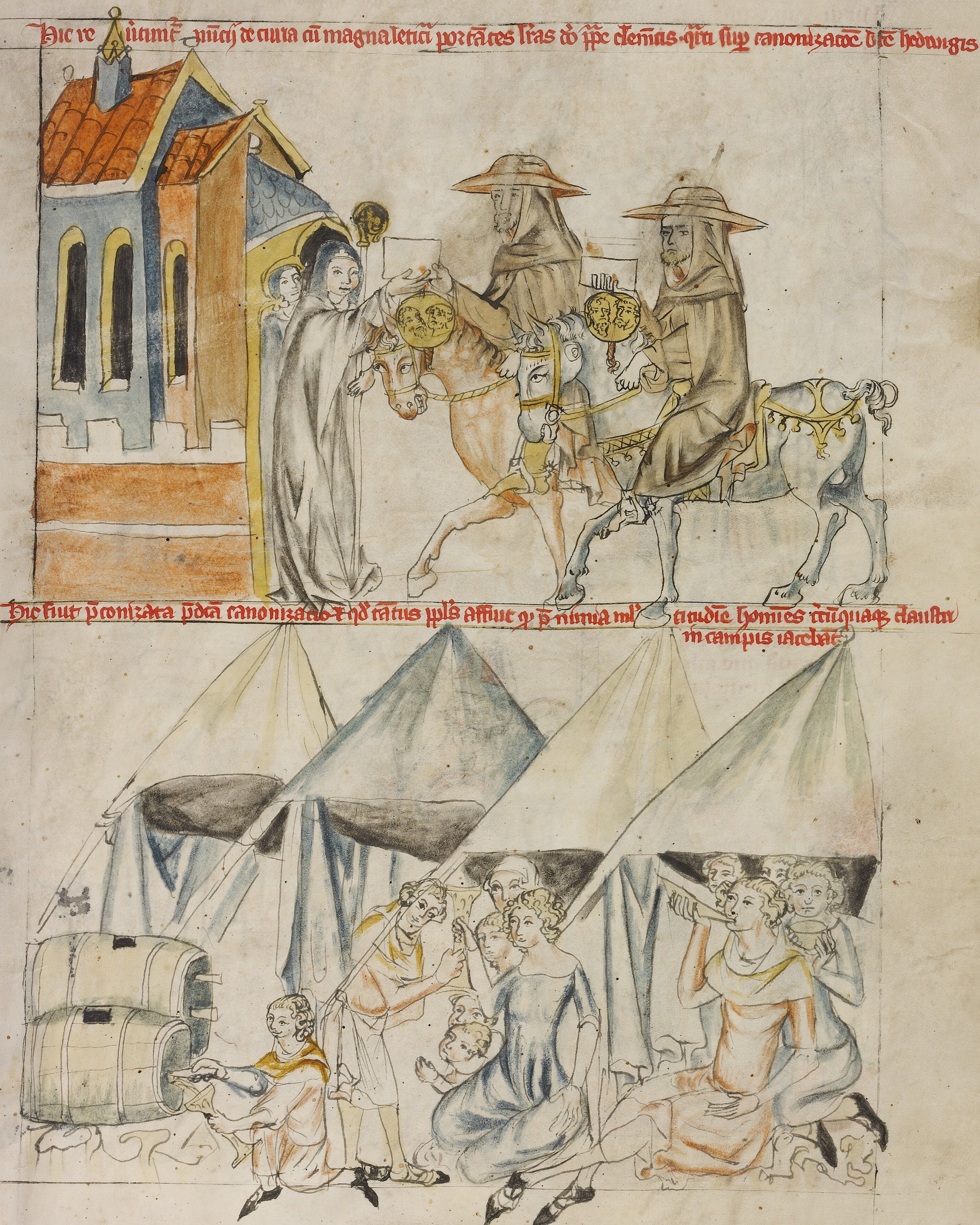 Papal Messengers Bringing Documents Concerning Saint Hedwig's Canonization from Clement IV