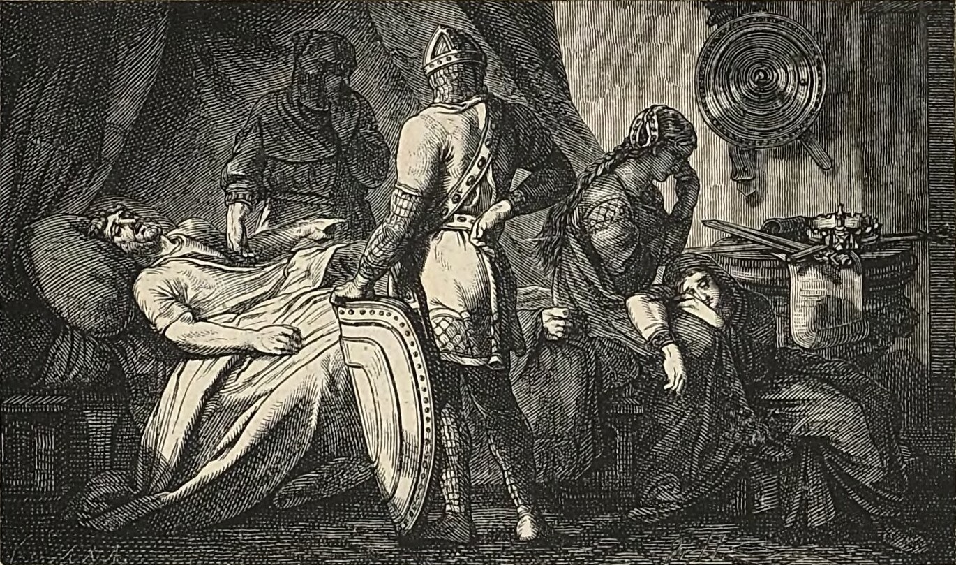 Dying Conrad I advising to vote for Henry as an emperor