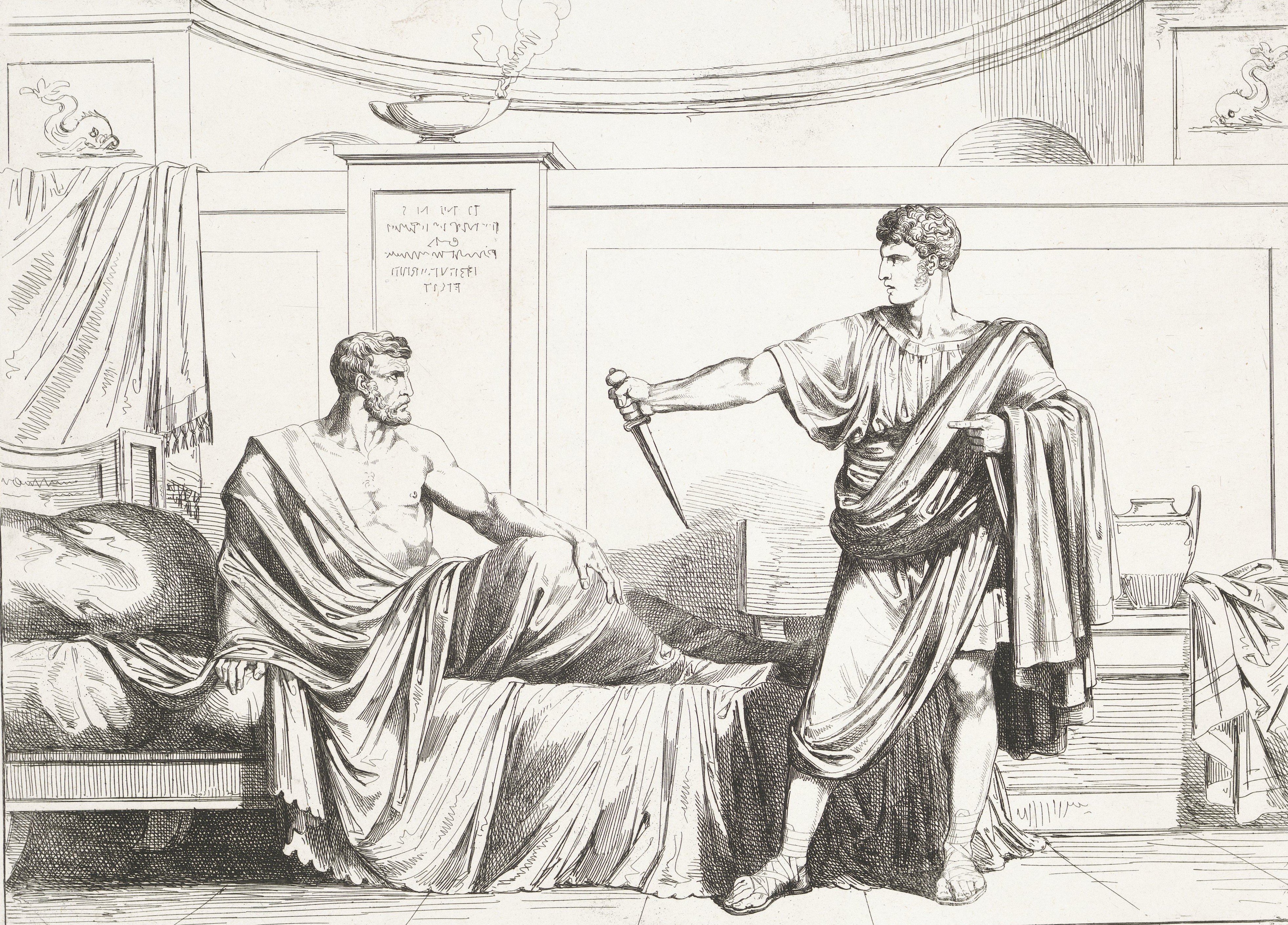 Titus Manlius Torquatus forces Marcus Pomponius to withdraw his accusation